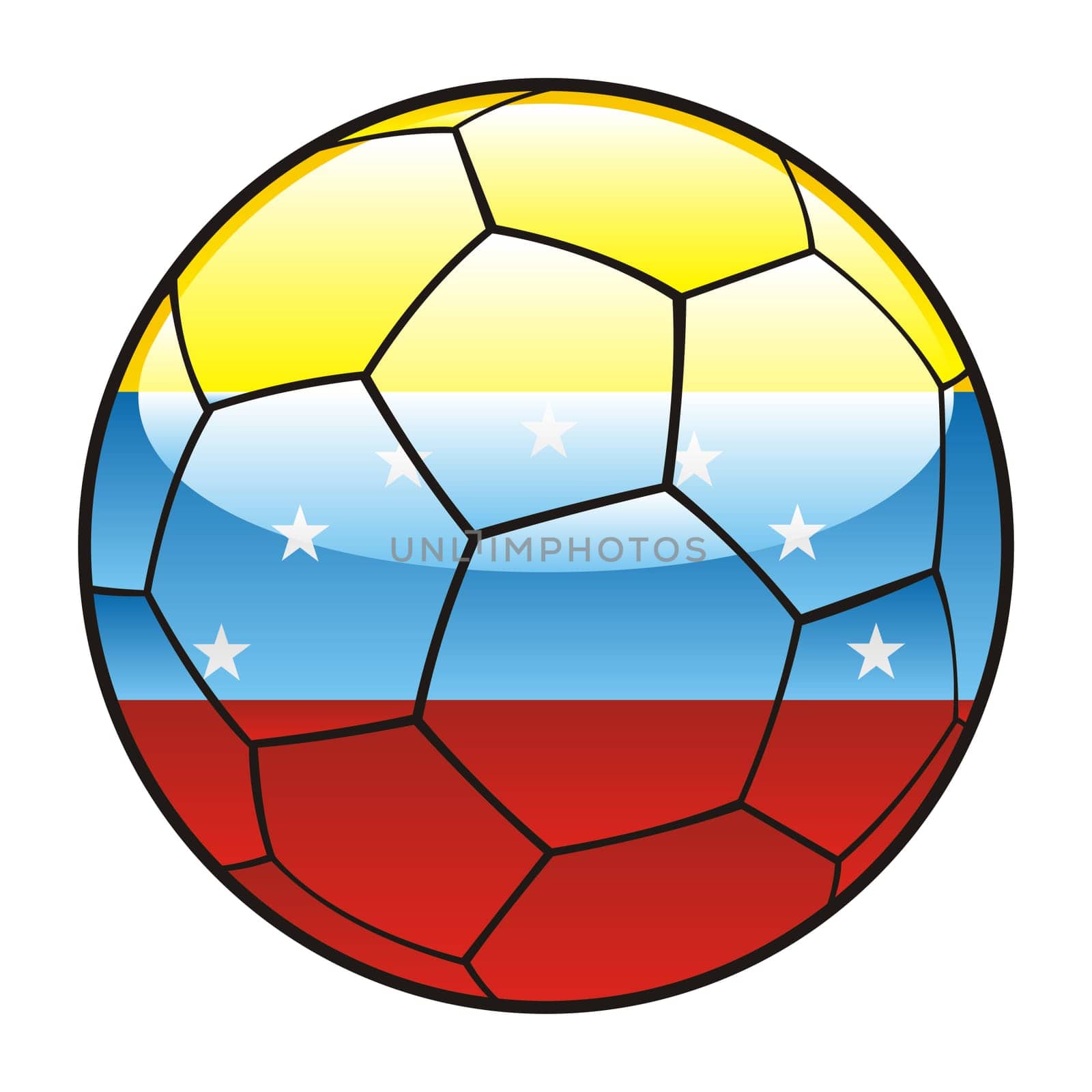 venezuela flag on soccer ball