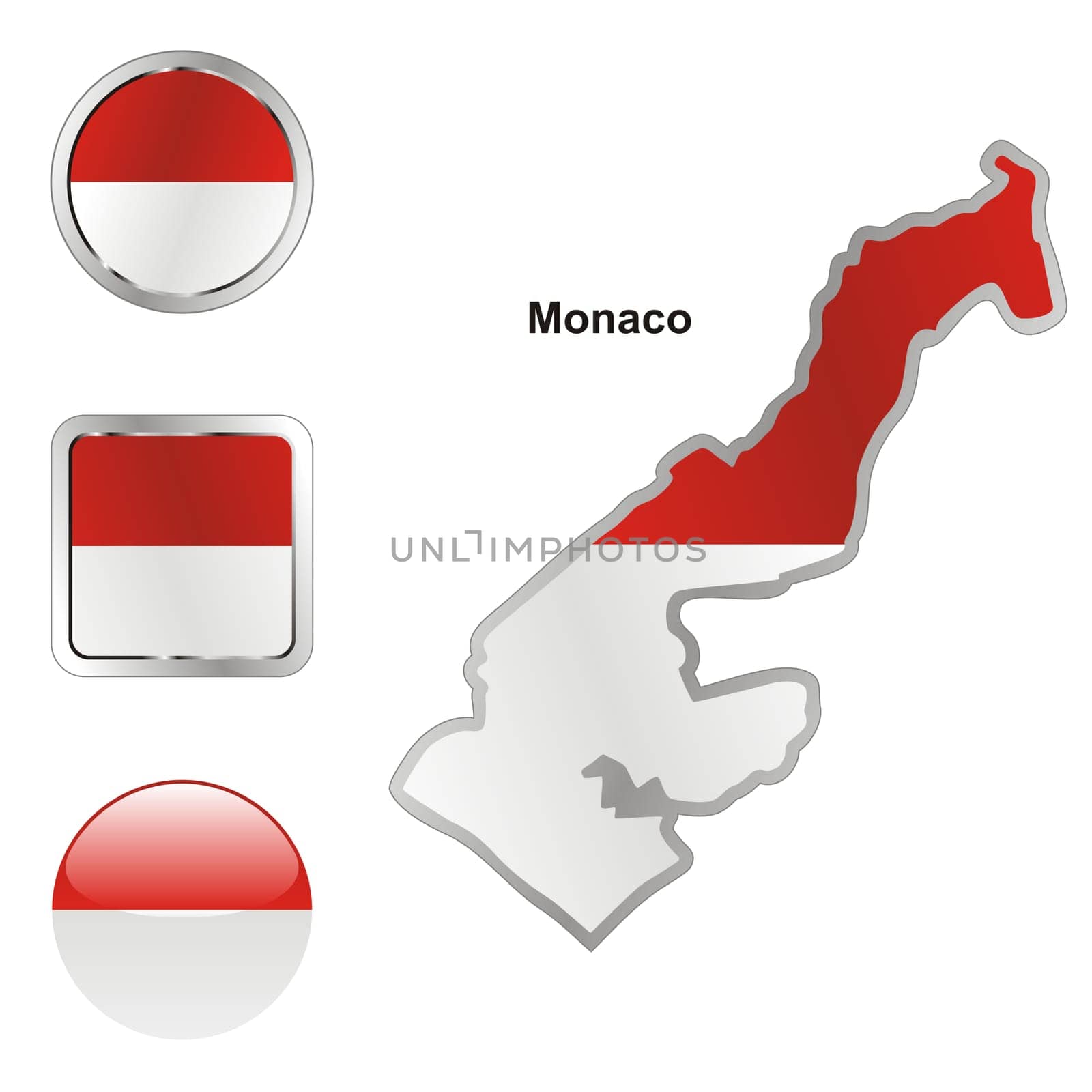 monaco map and internet buttons