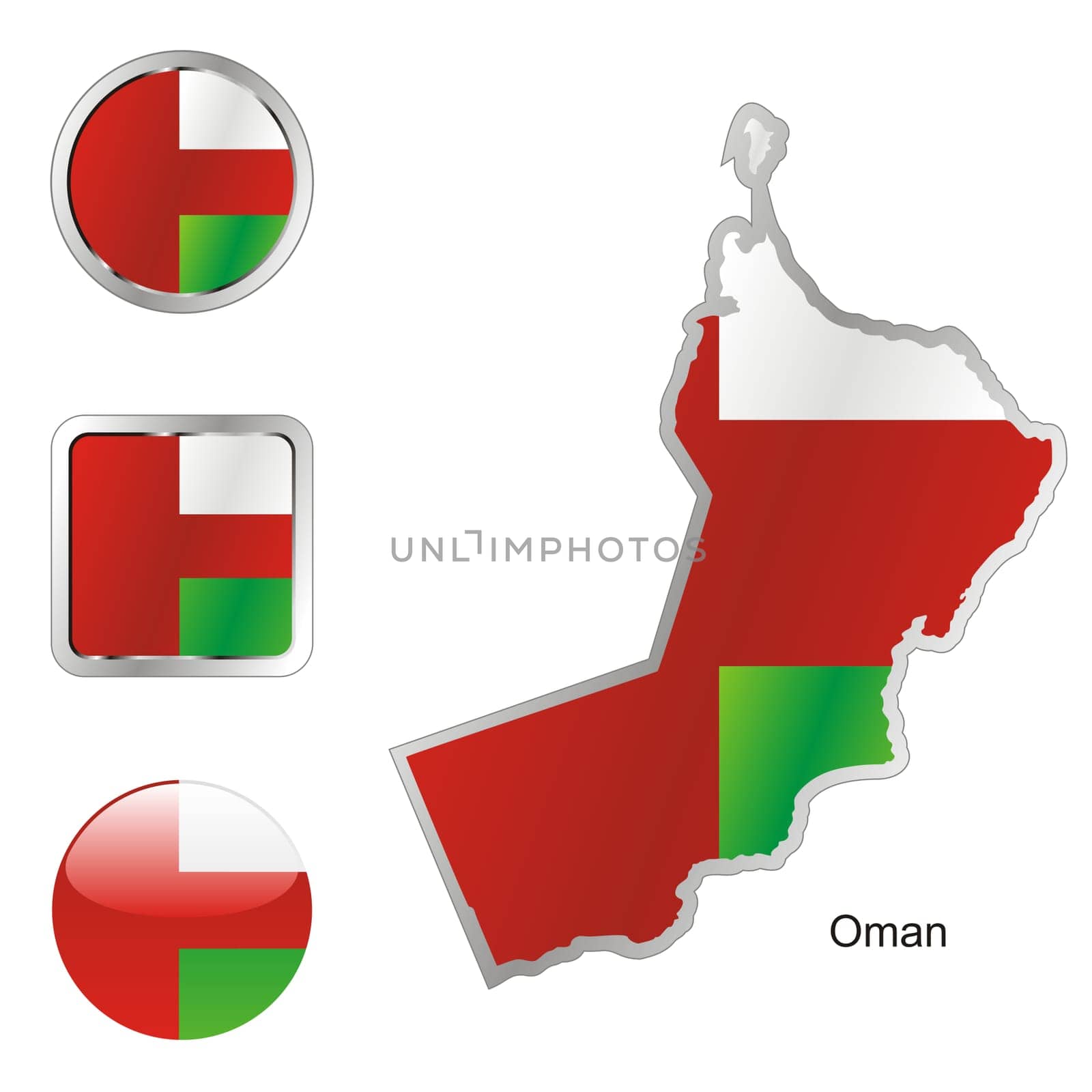 oman map and internet buttons