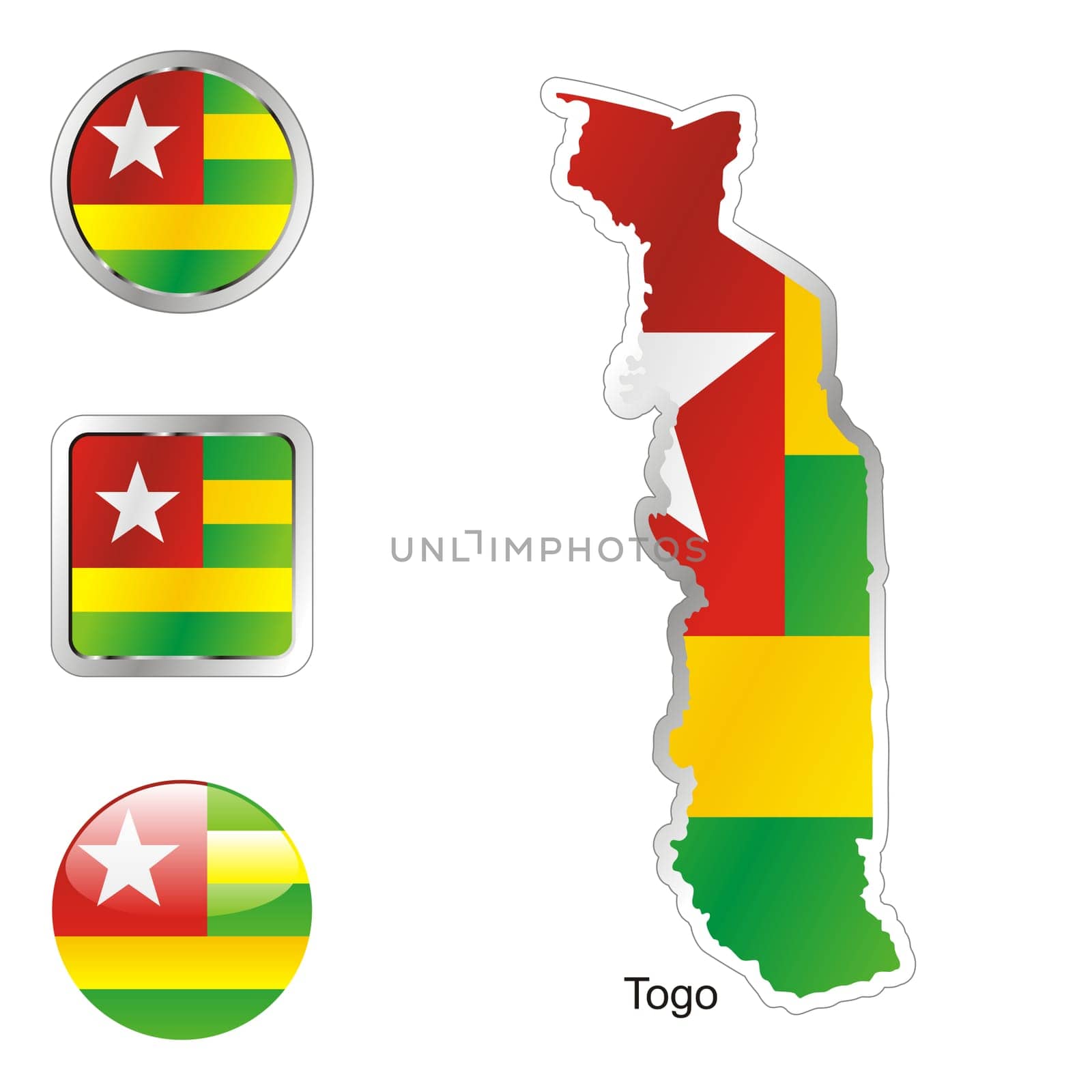 togo map and internet buttons