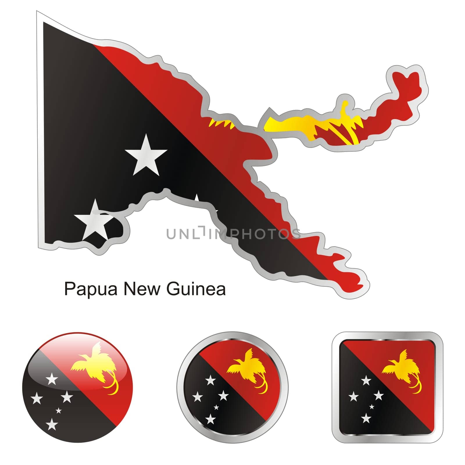 papua new guinea map internet buttons
