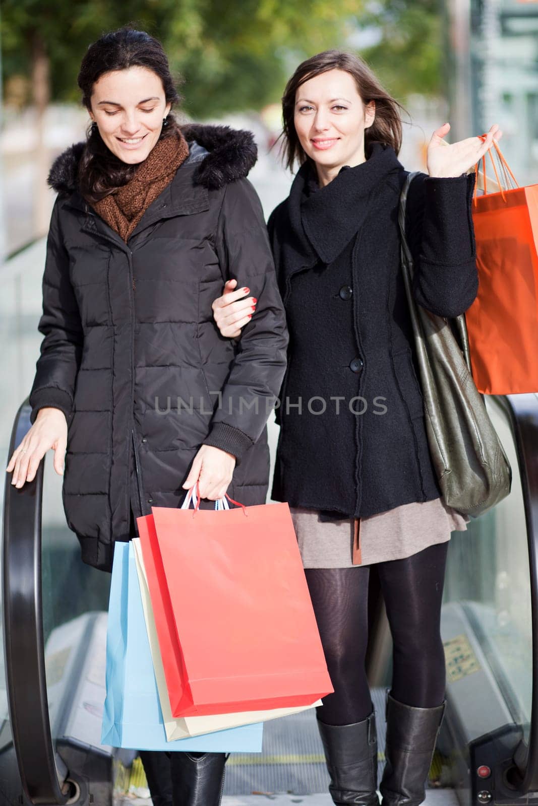 Two women shopping