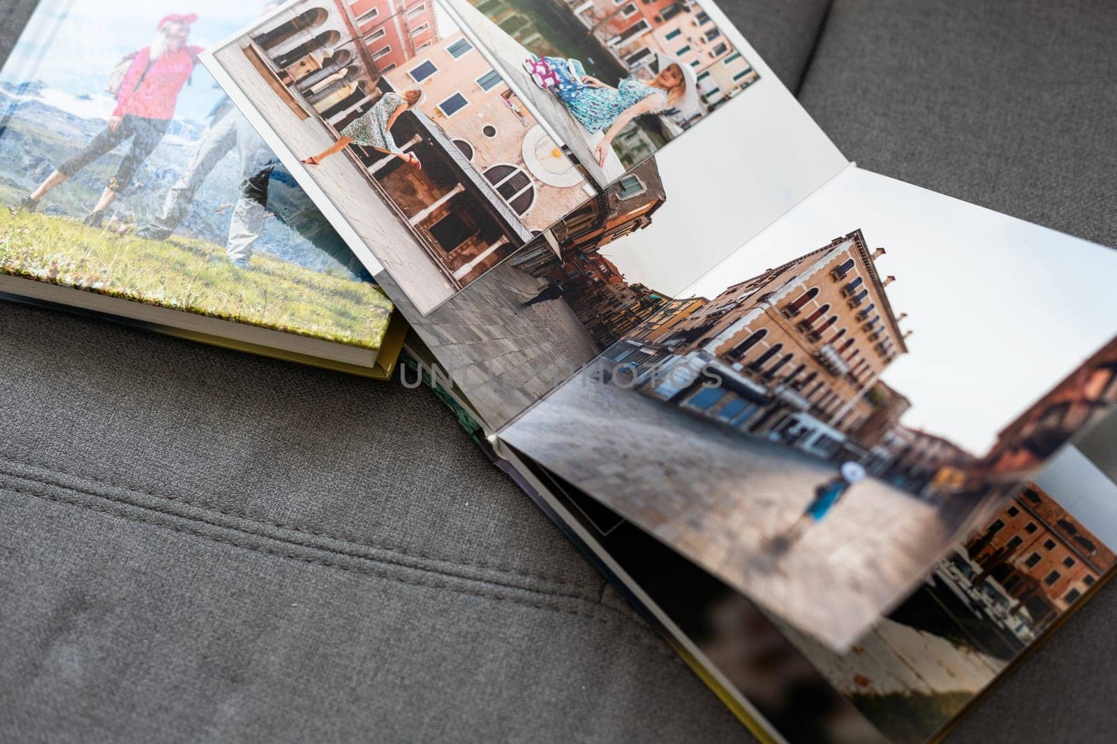 Two of the photo album is decorated in a beautiful photobook. Presented on a white background. High quality photo