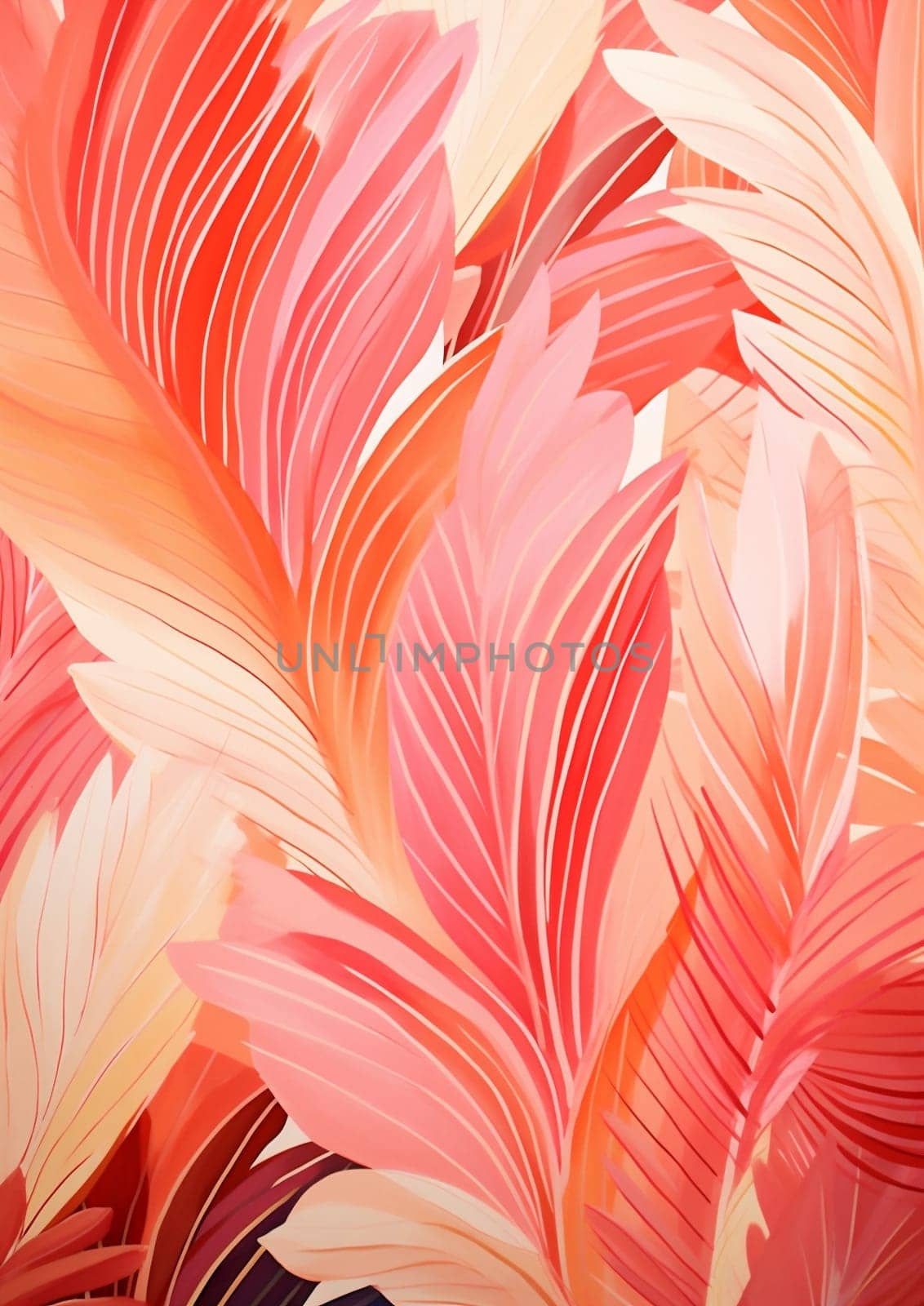 Illustration fashion beautiful colorful art pink decoration element summer style wallpaper design abstract pattern exotic nature seamless texture bird background feather line