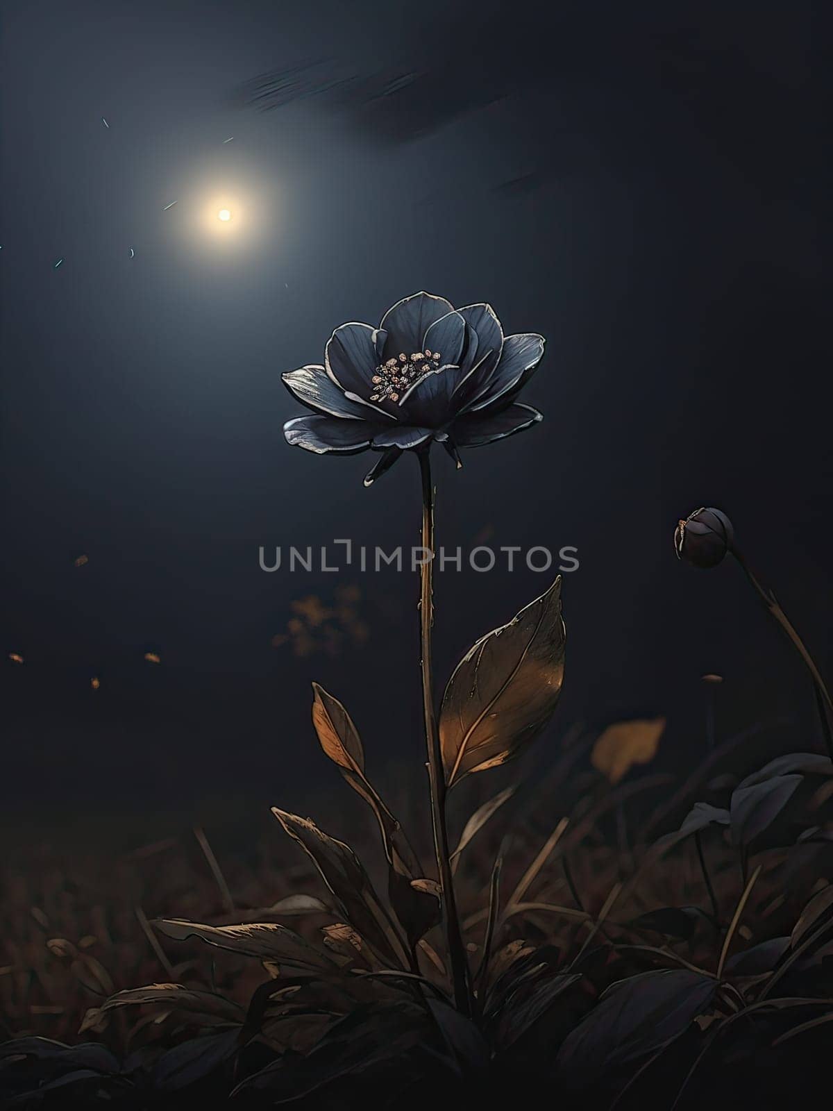 Dark beautiful flower by applesstock