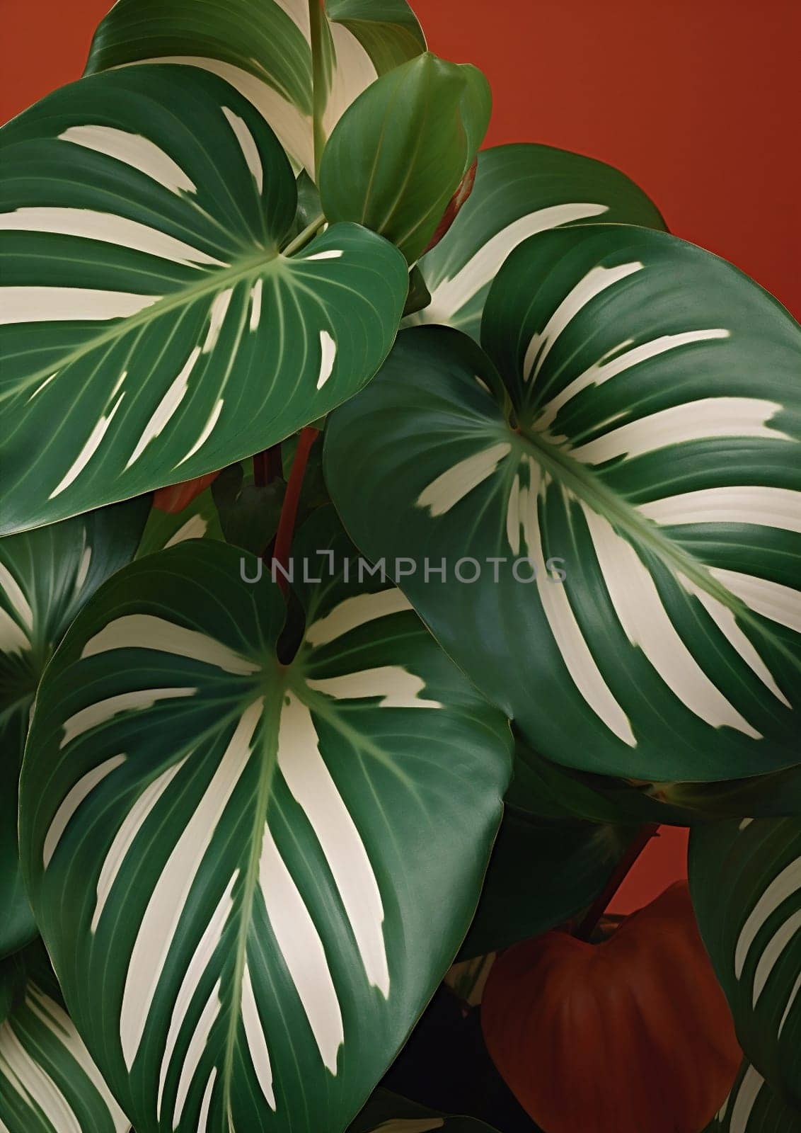 Flora background leaves foliage design exotic summer plant nature green tropical pattern texture gardening by Vichizh