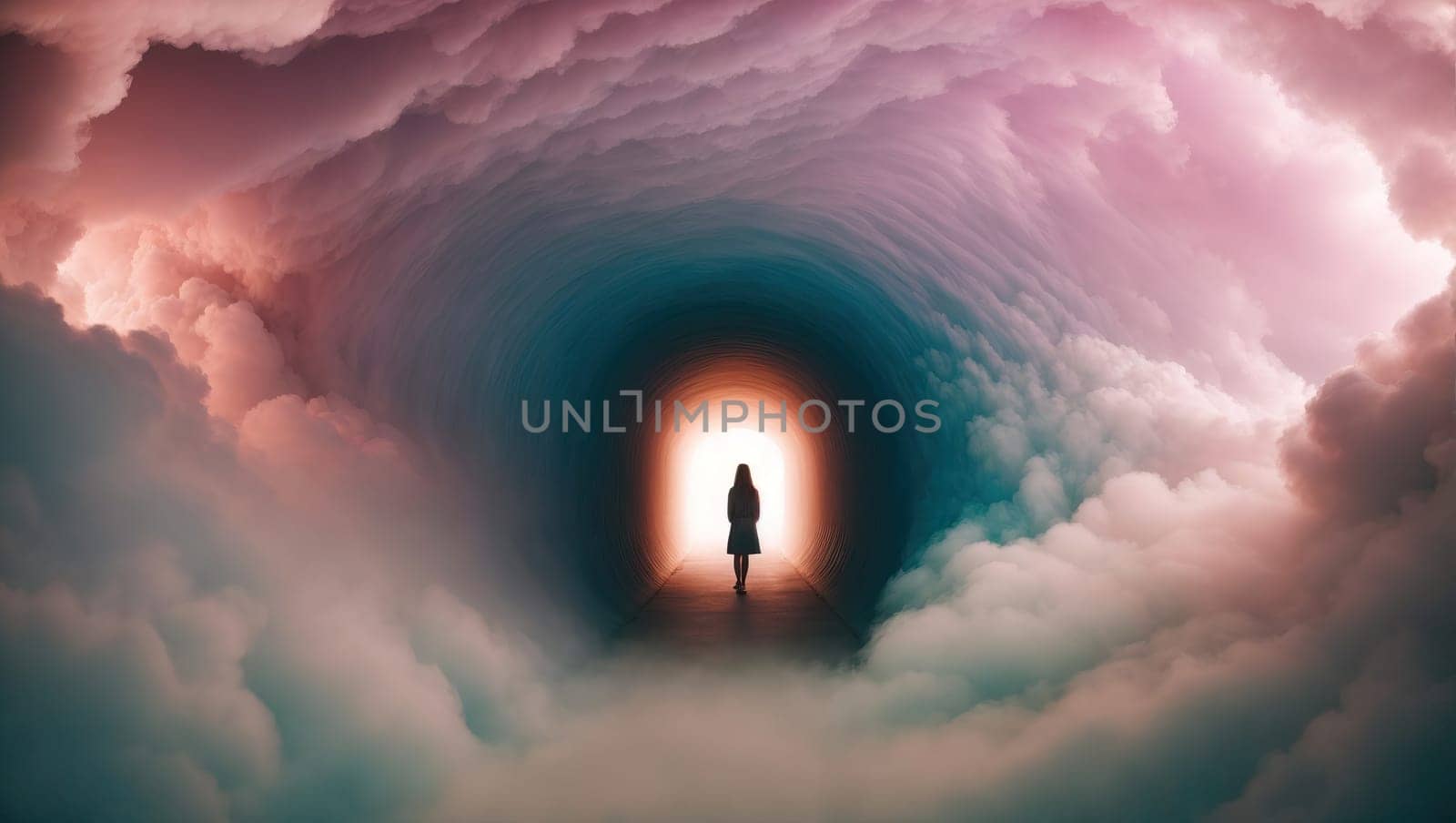 Inside a tunnel of clouds by applesstock