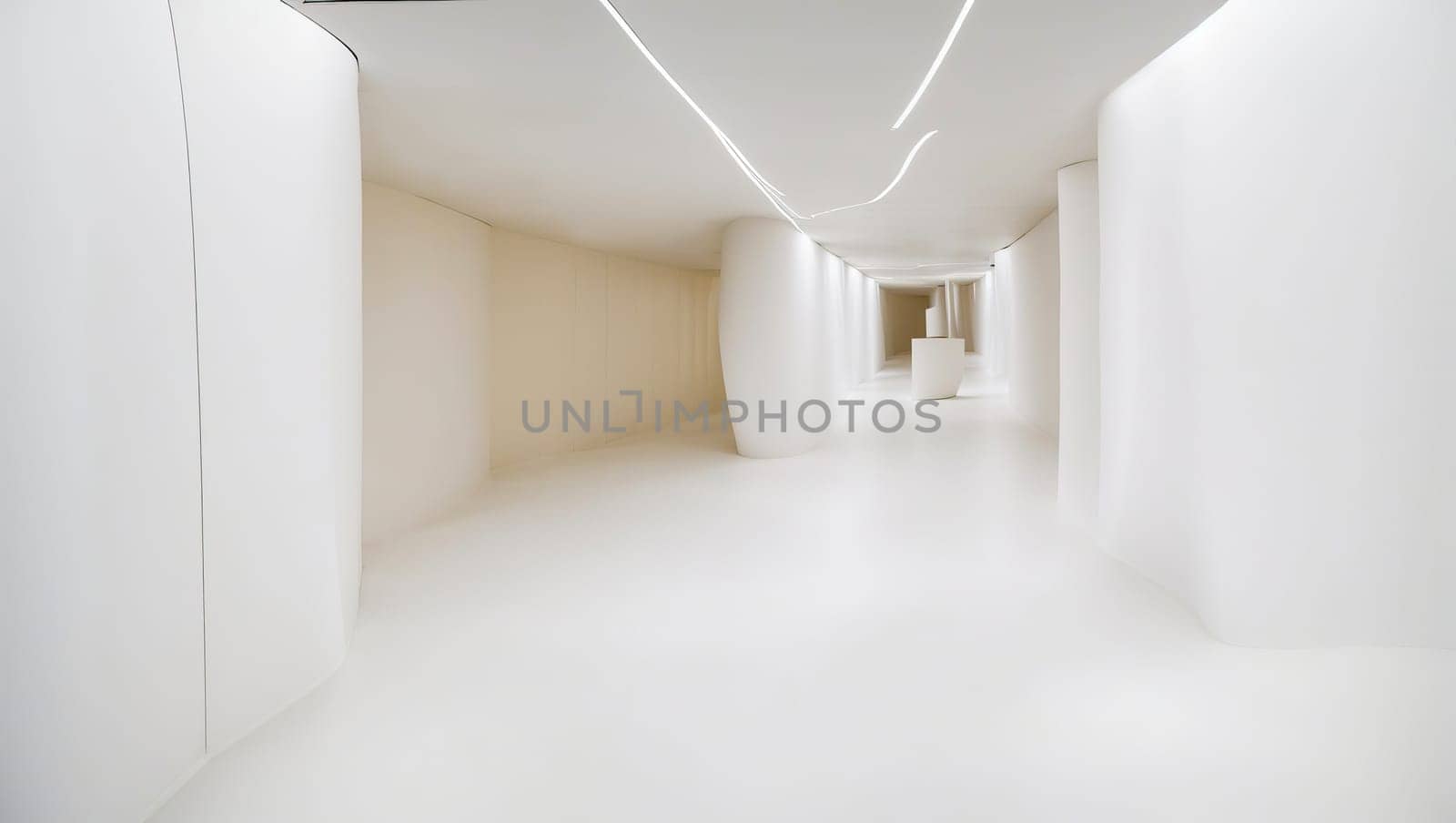 Inside a long tunnel of light by applesstock