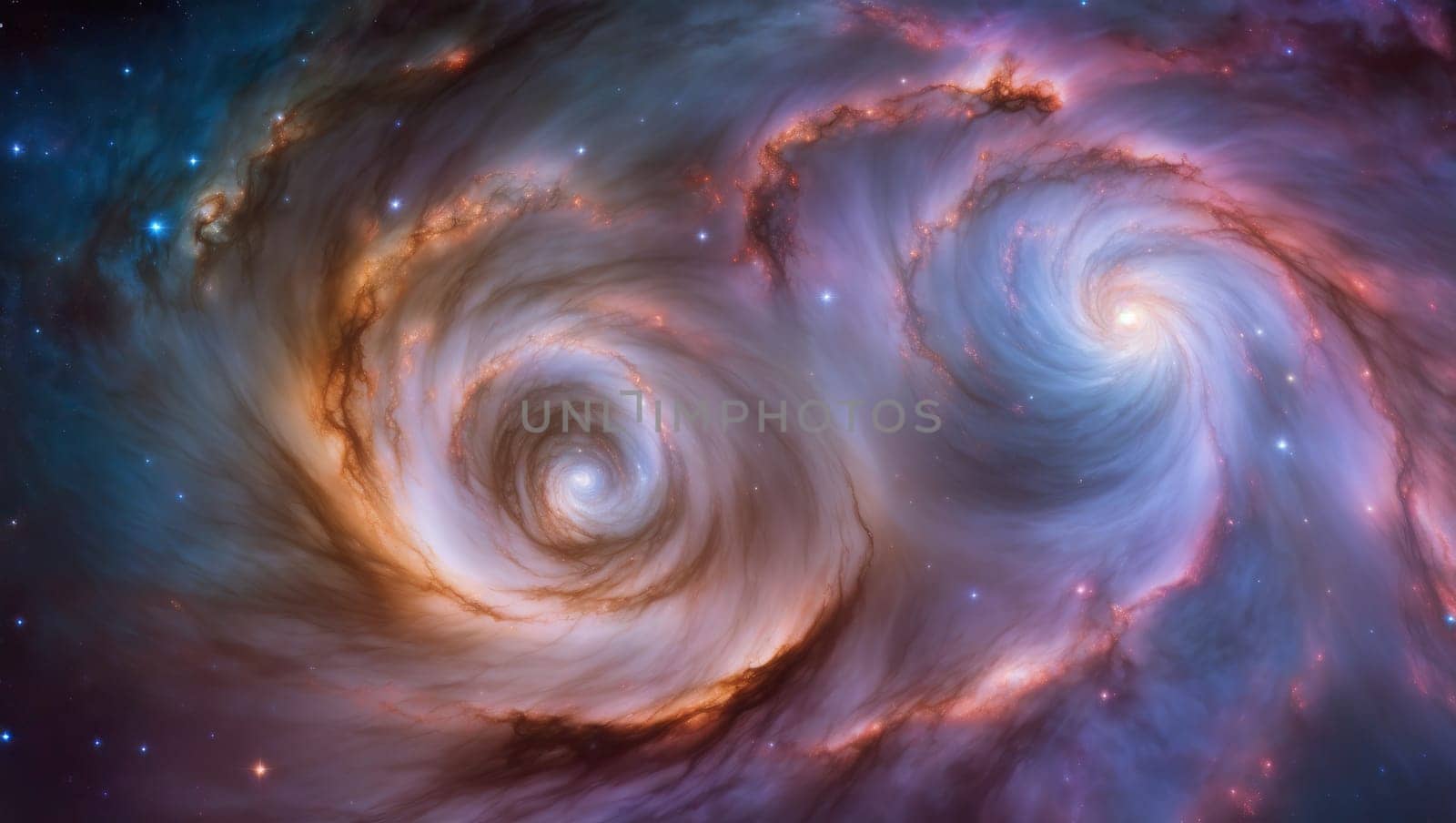 Whirlpool nebula. Stars in deep space. AI generated
