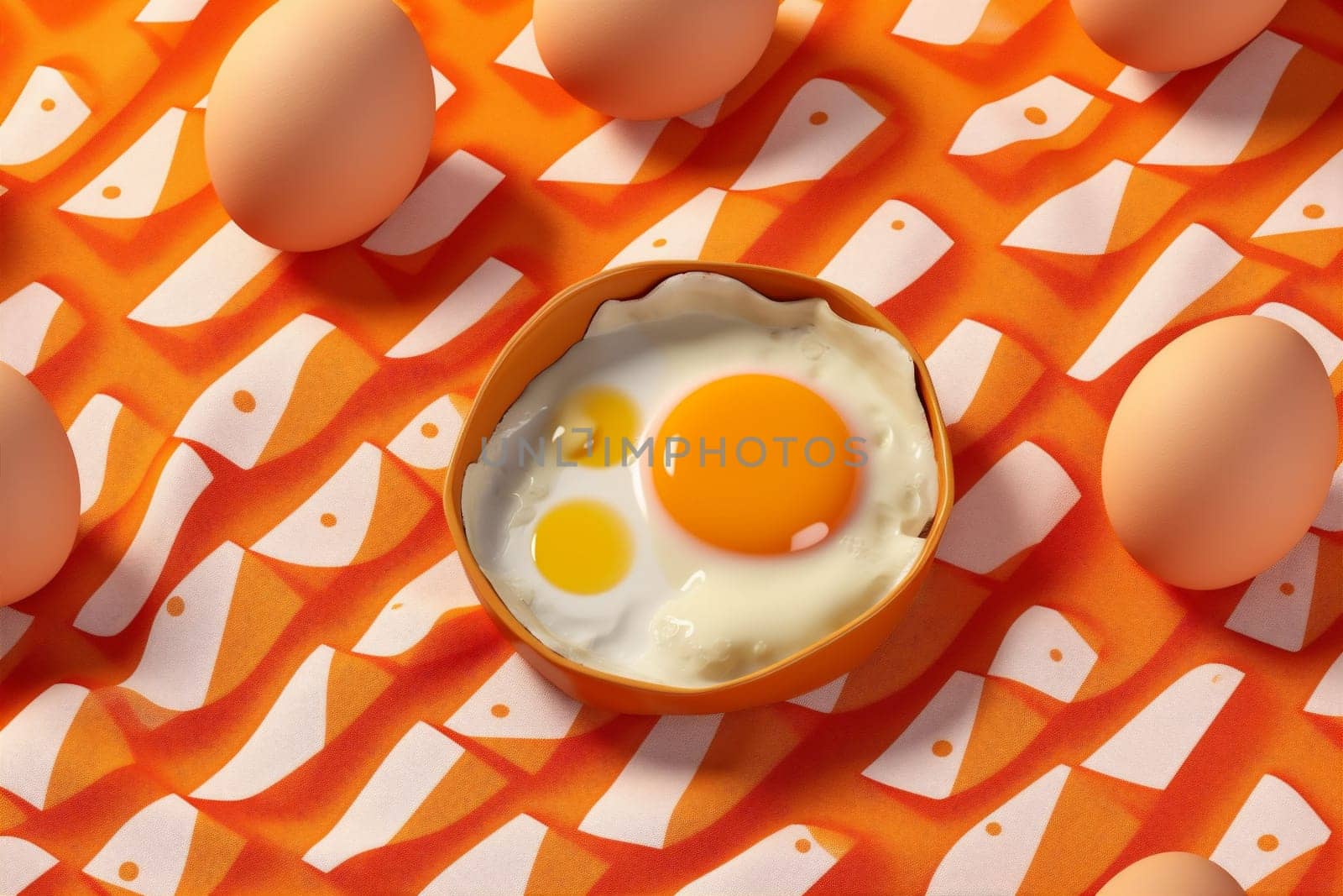 texture background food healthy yolk yellow egg easter white breakfast pattern. Generative AI. by Vichizh