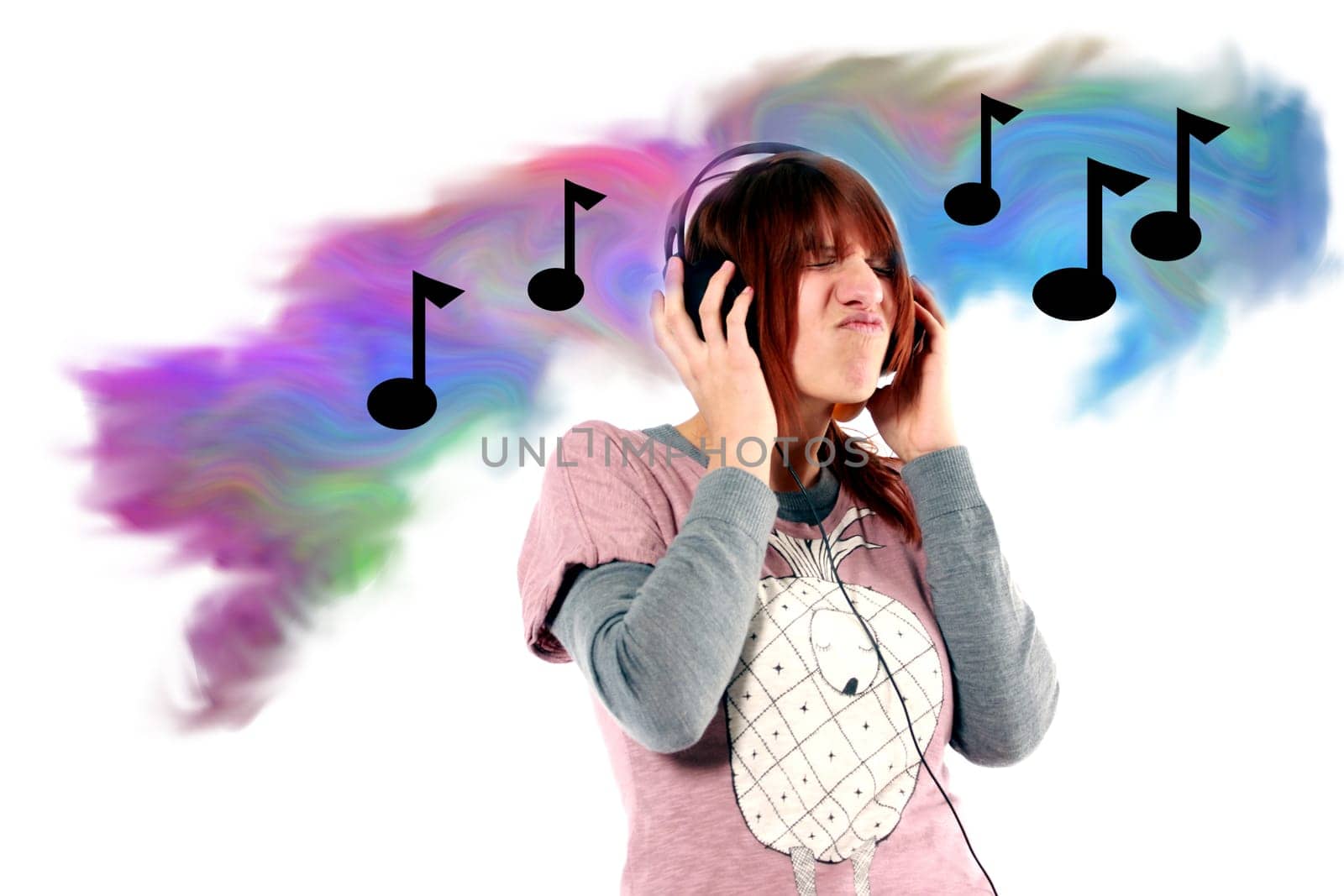 Listen to music - colorful