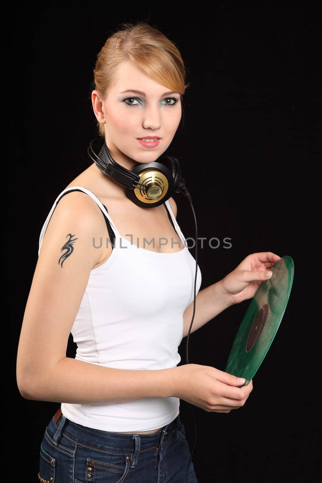 DJane with record