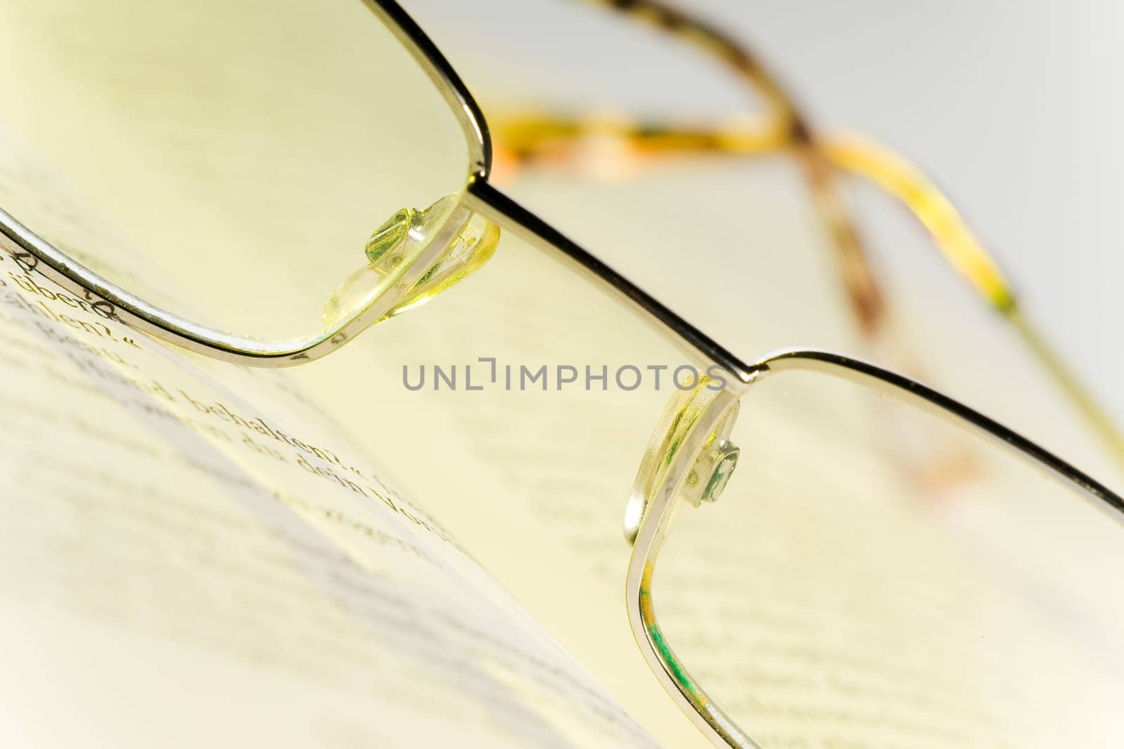 Glasses on book