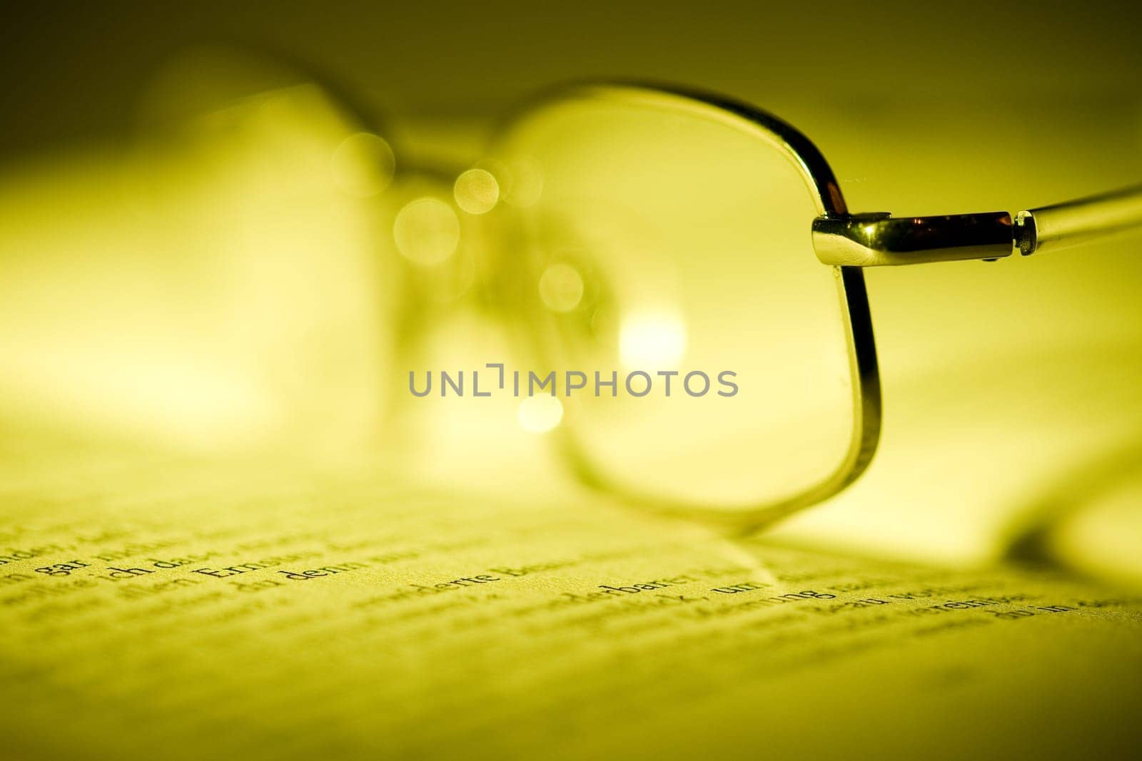 Glasses on book