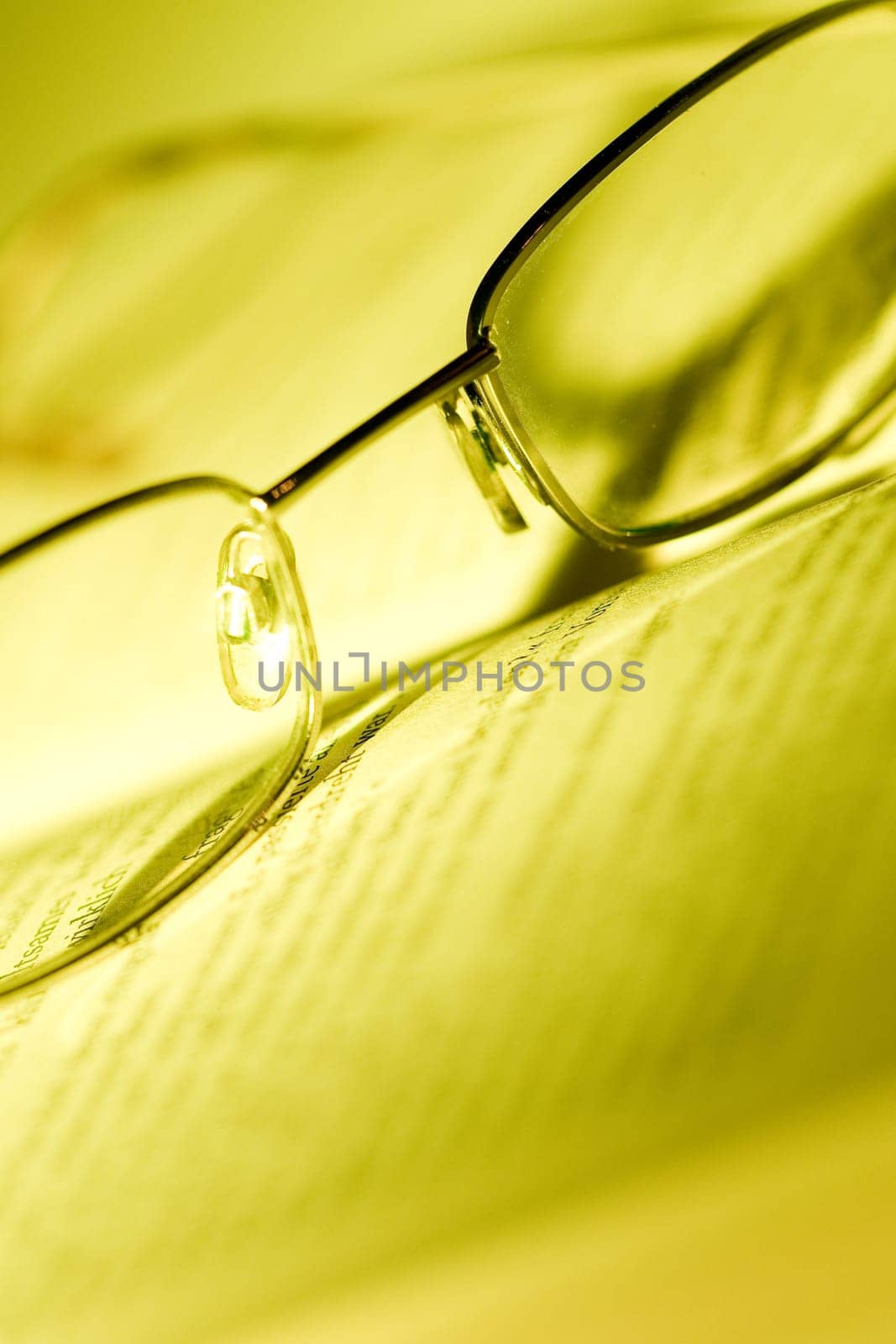 Glasses on book