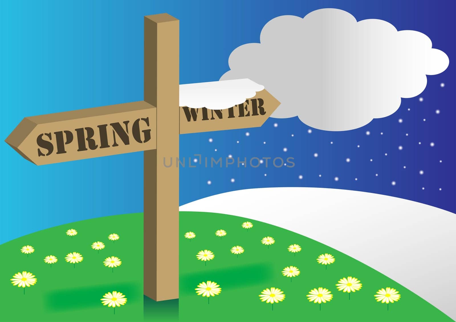 Spring  Winter Background