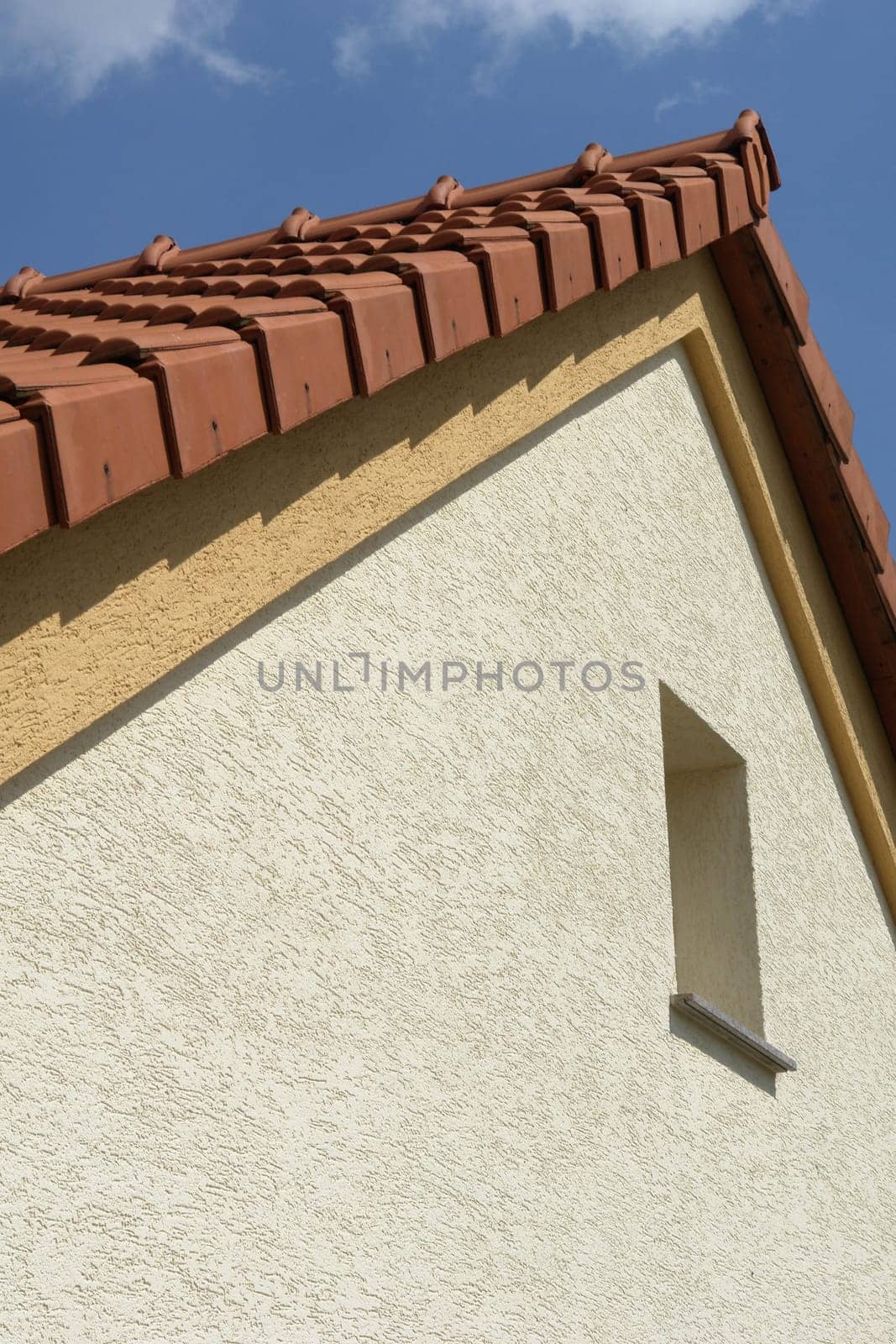 the side wall of the building
