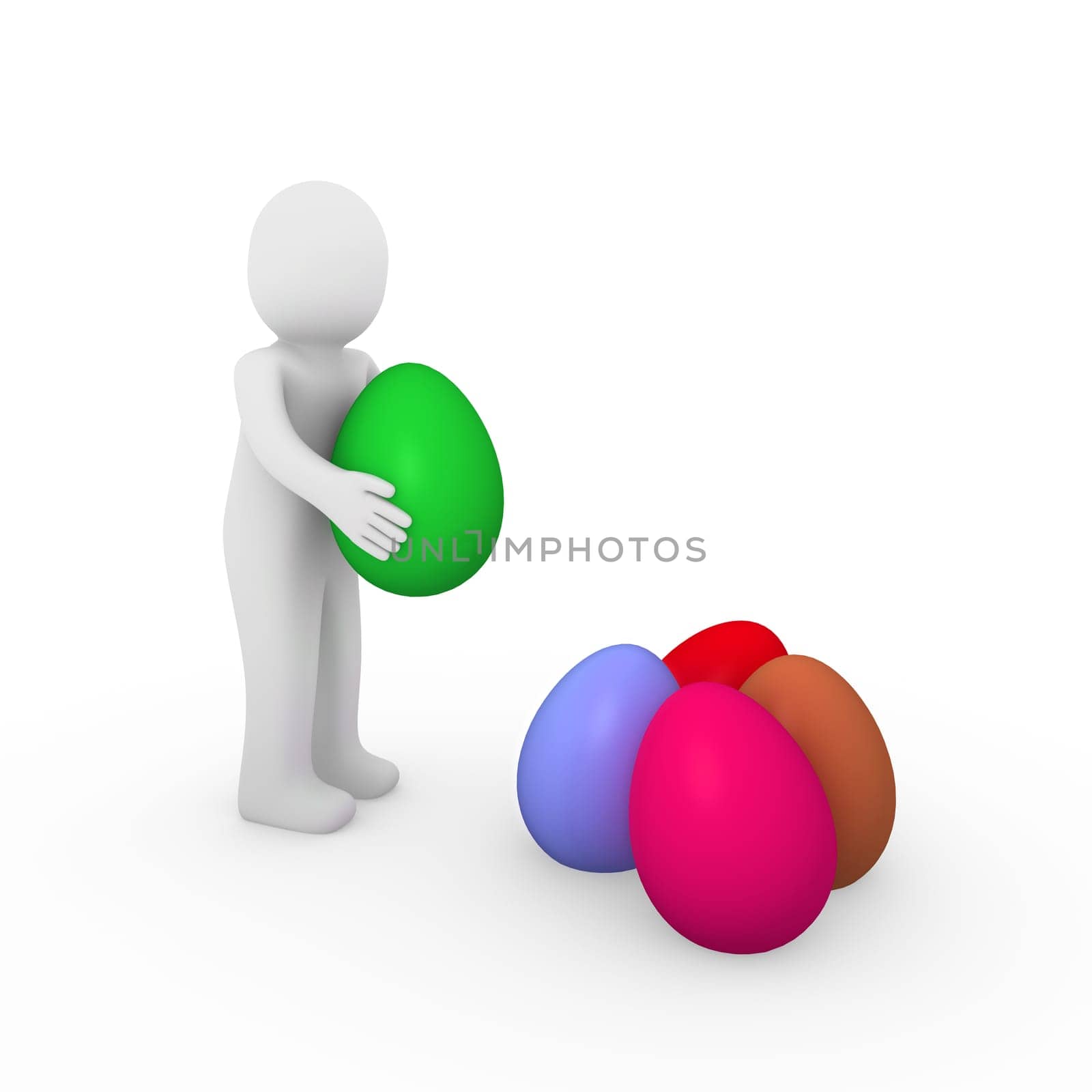 3d human easter egg