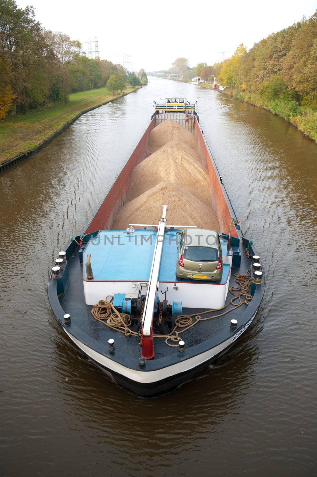 barge with sand