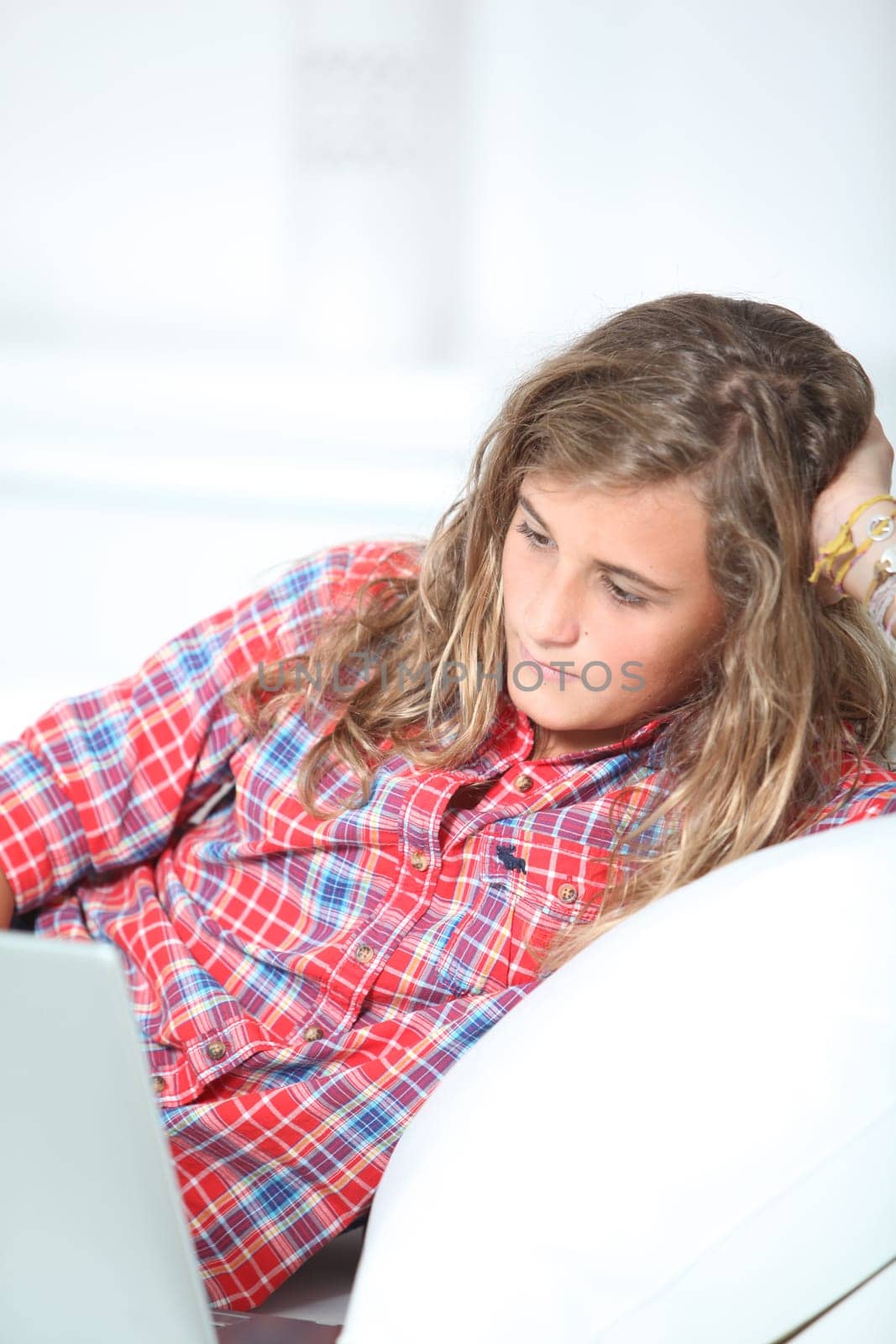 Teenagers surfing on internet