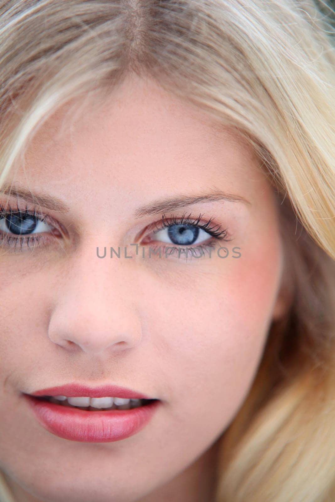 Closeup of beautiful blond woman