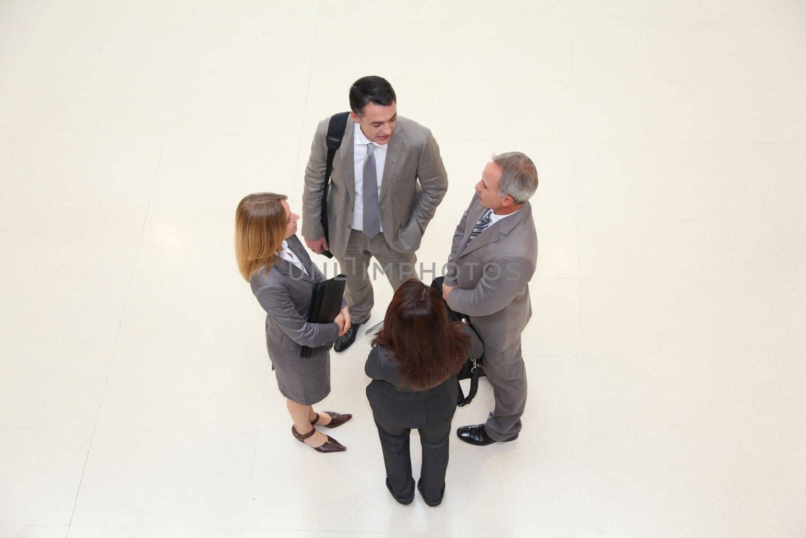 Group of business people meeting in hall