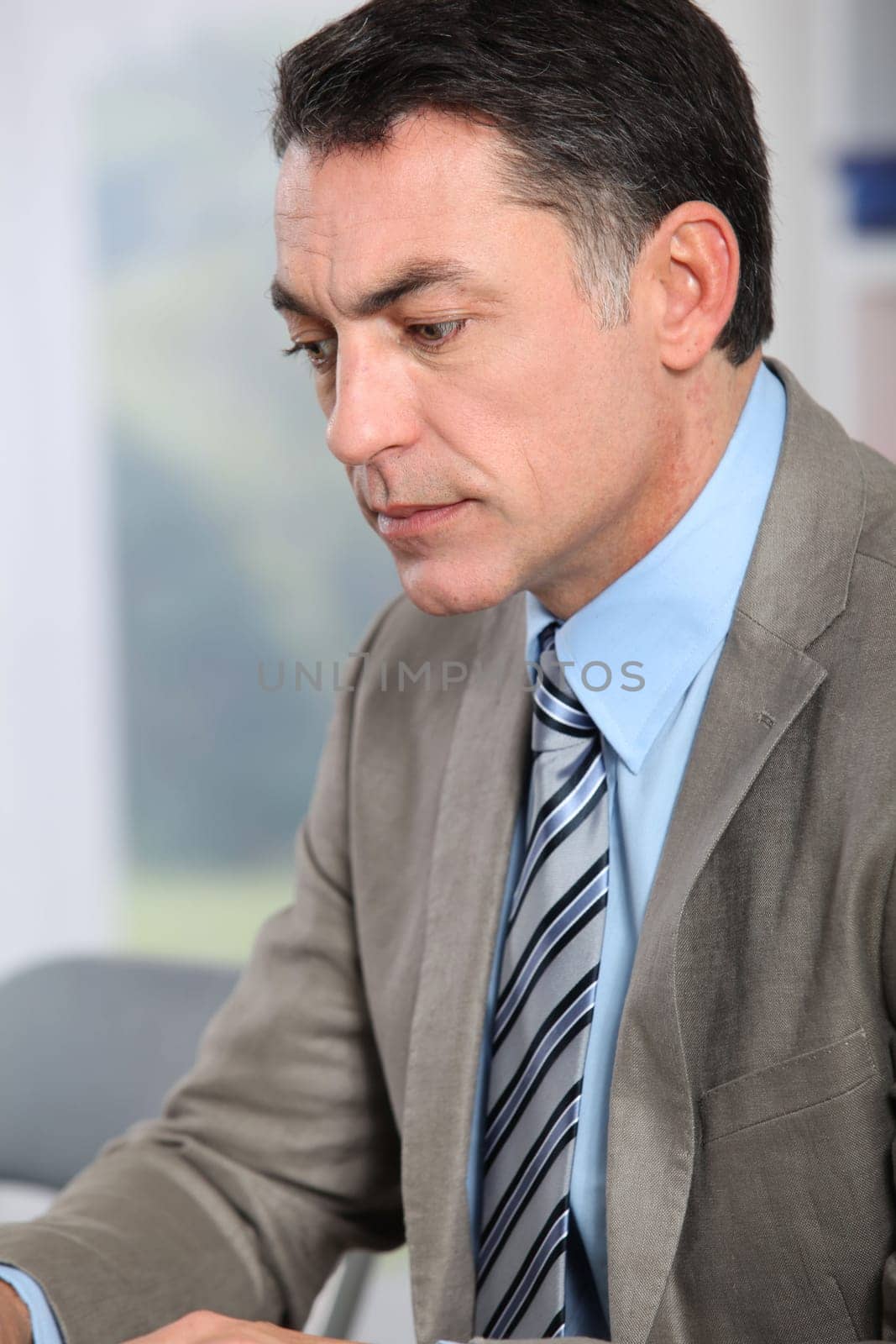 Closeup of businessman in the office