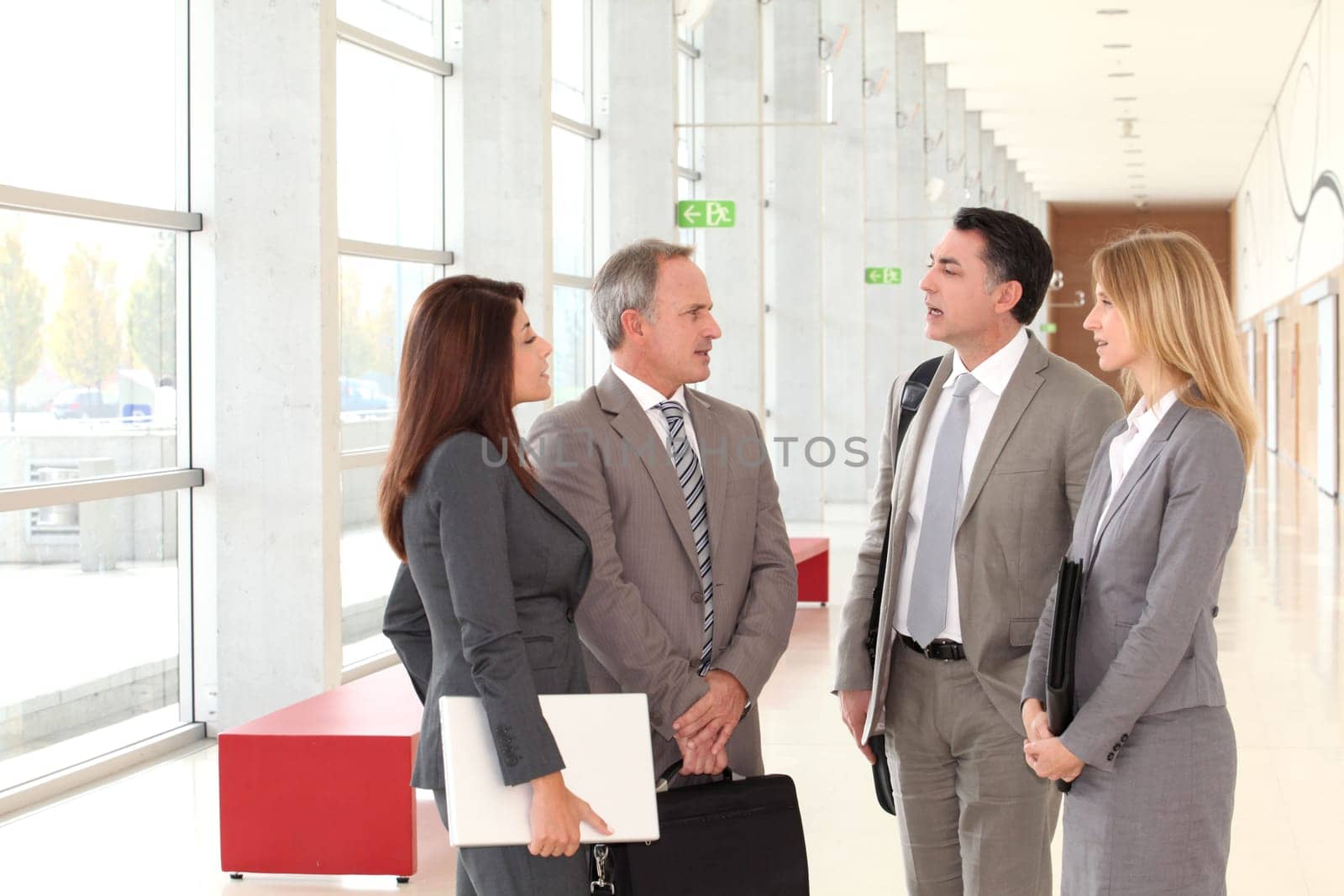 Business people meeting in congress hall