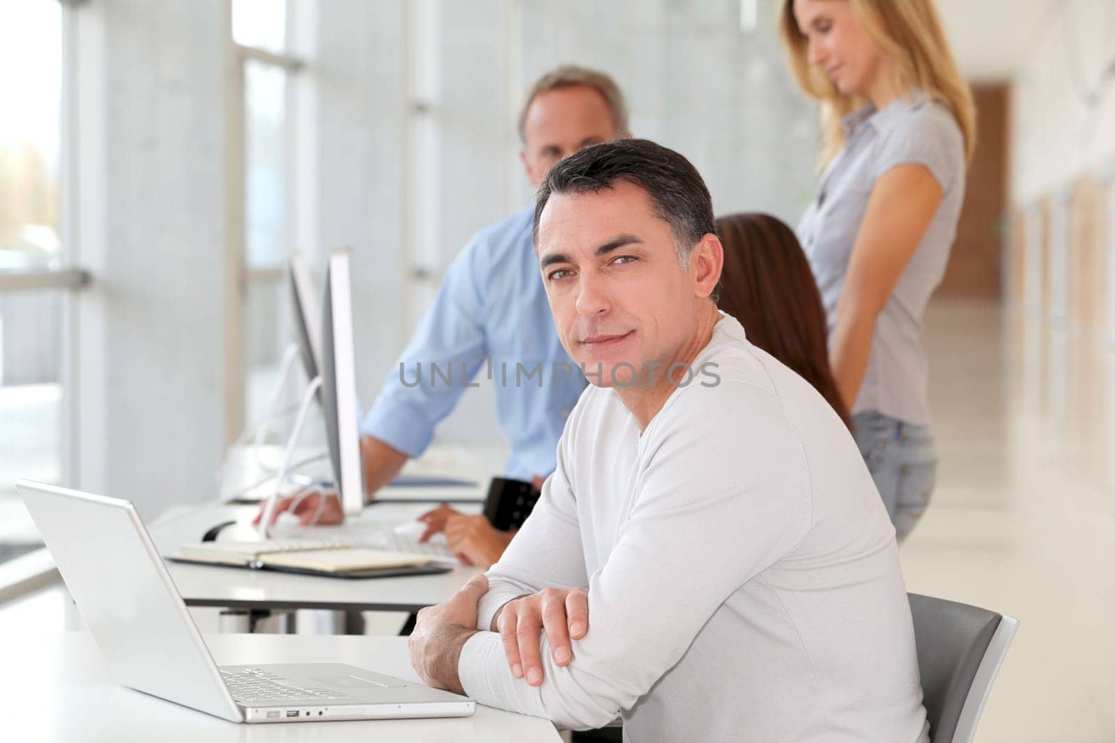 Businessman in work meeting