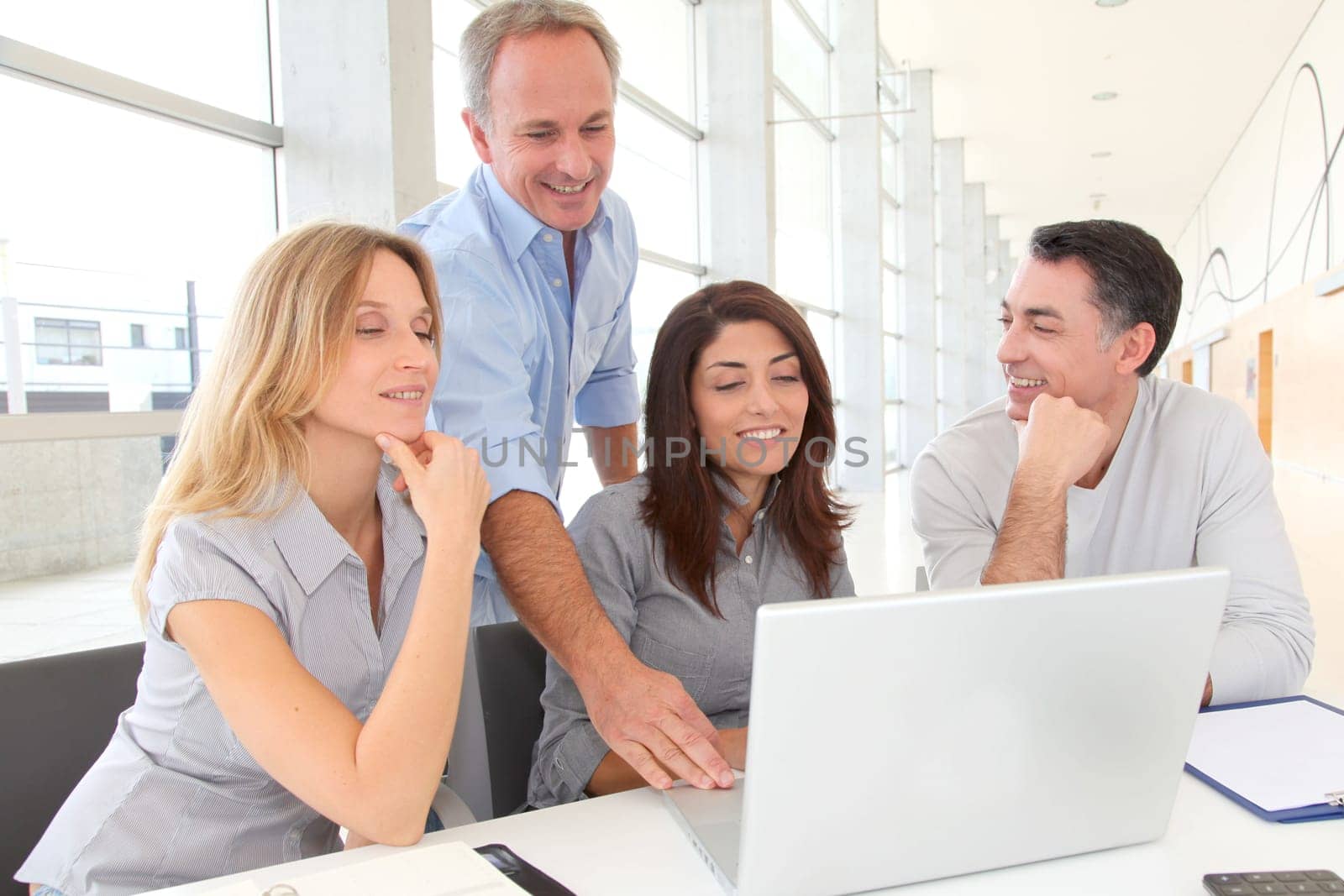 Group of business people in a work meeting
