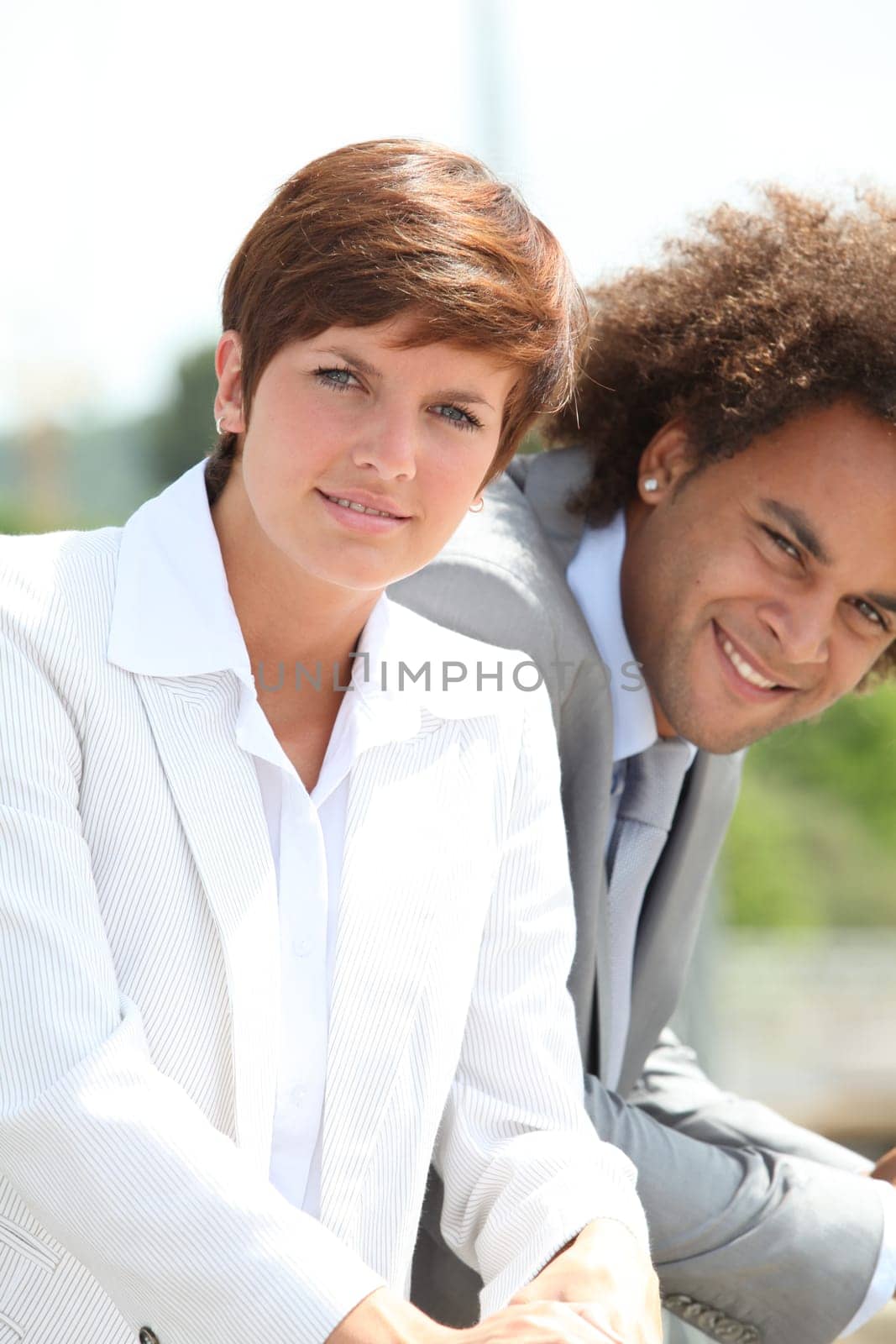 Closeup of business people