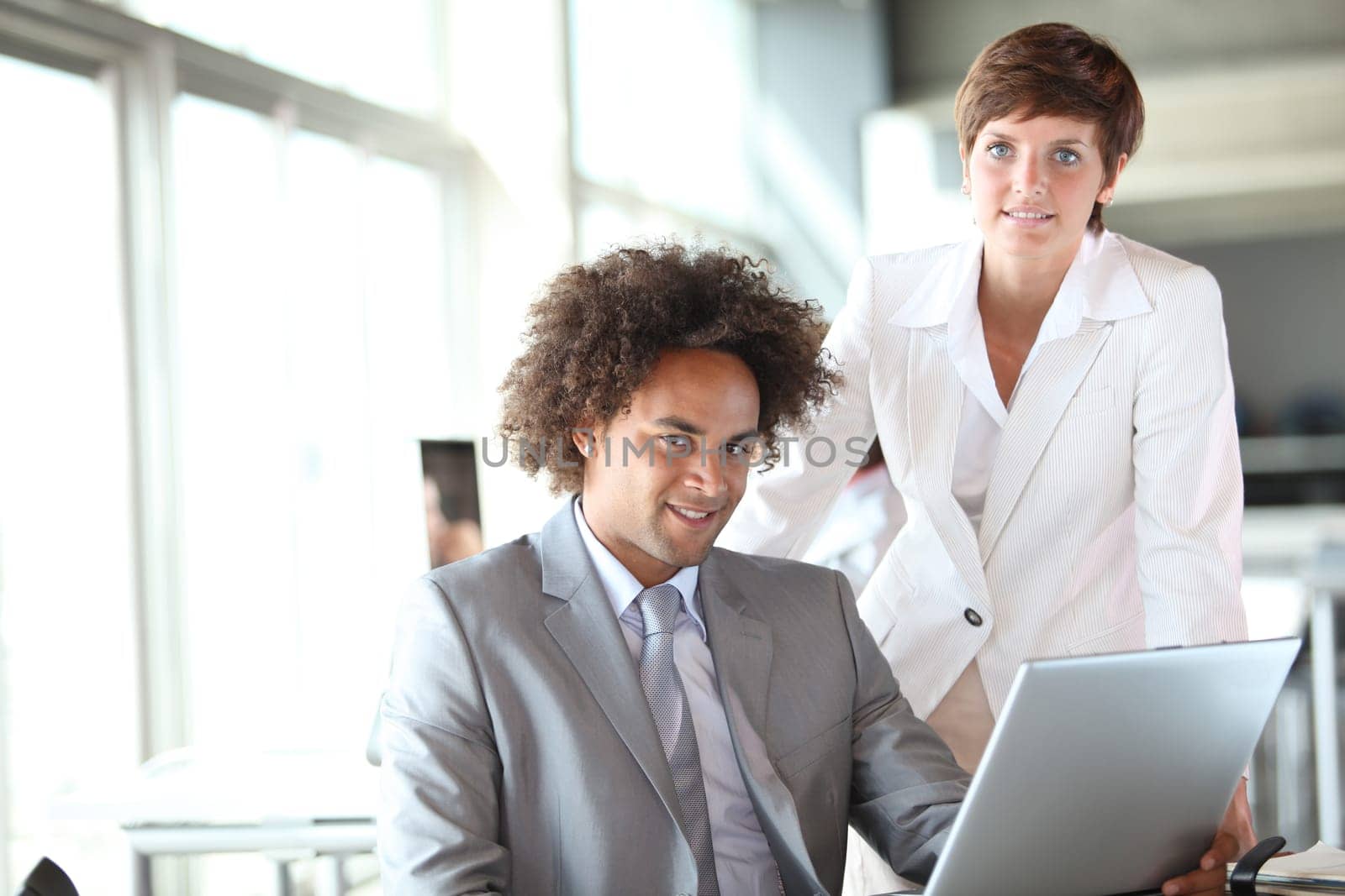 Business partners working in the office