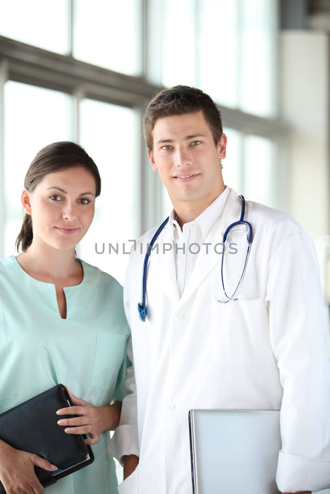 Closeup of doctor and nurse