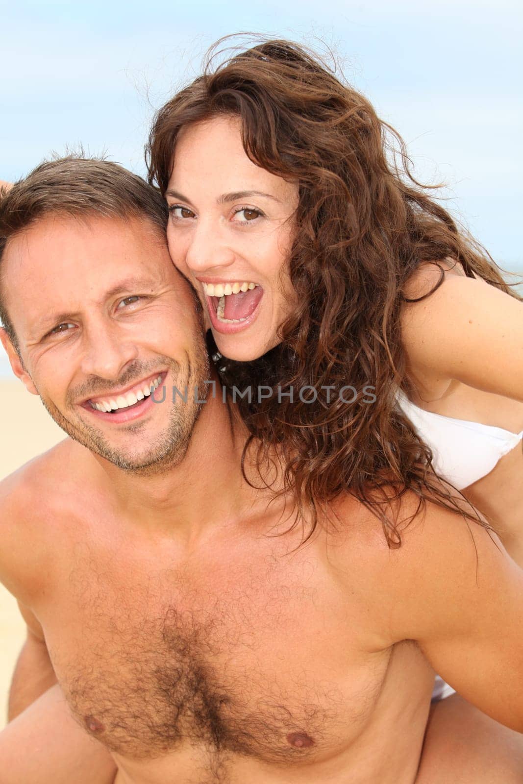 Couple having fun at the beach