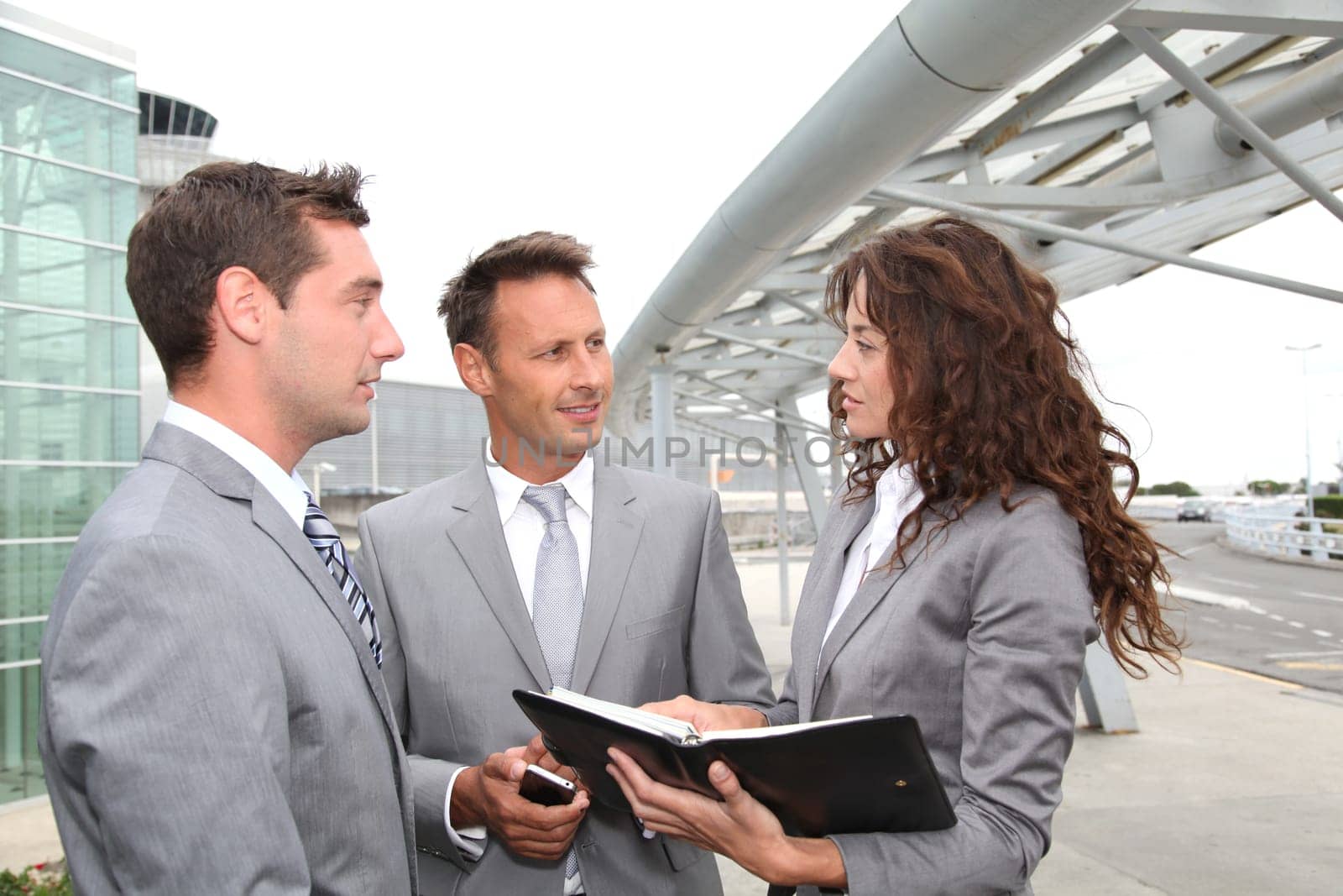 Business people in a business meeting away from the office