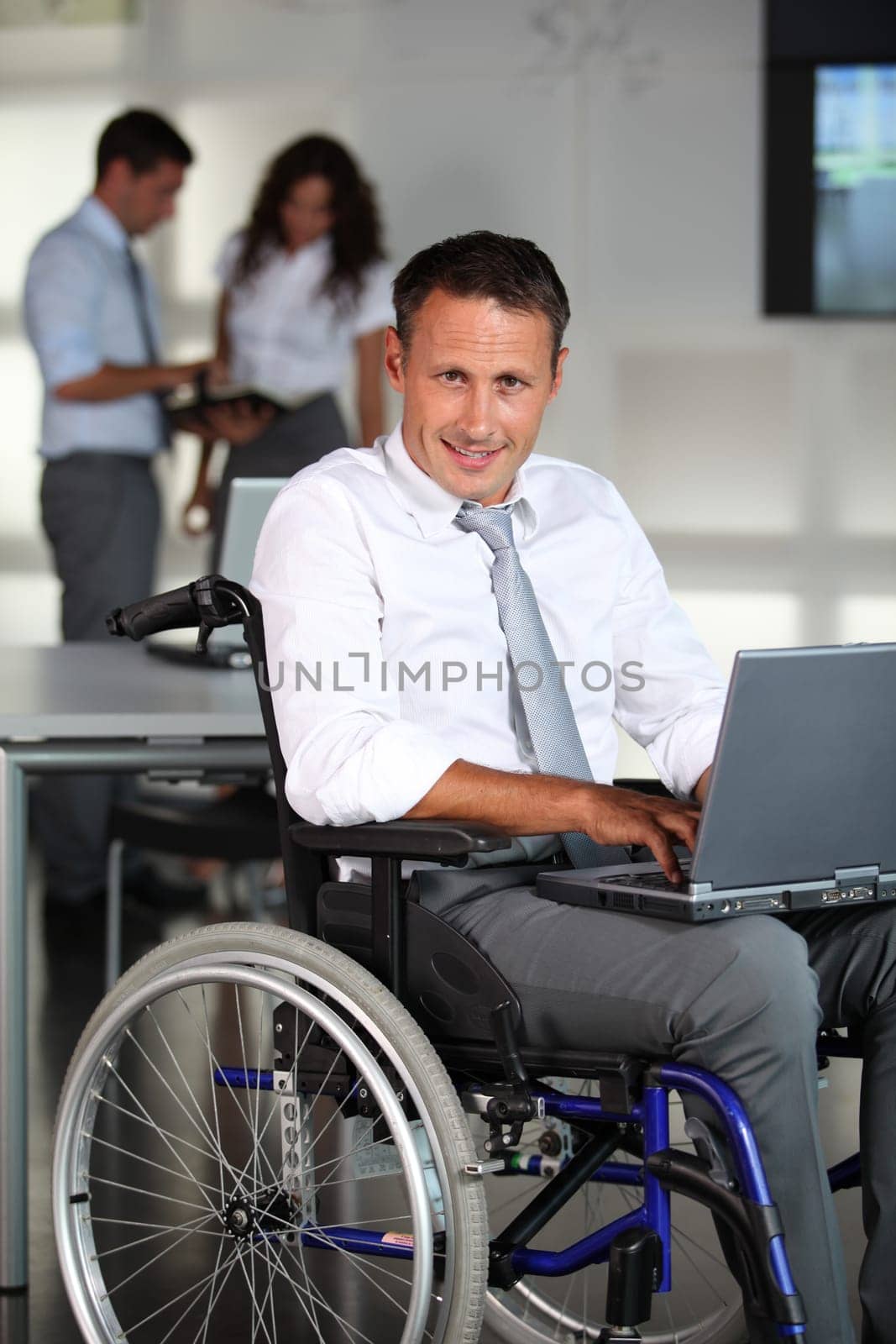 Businessman in wheelchair