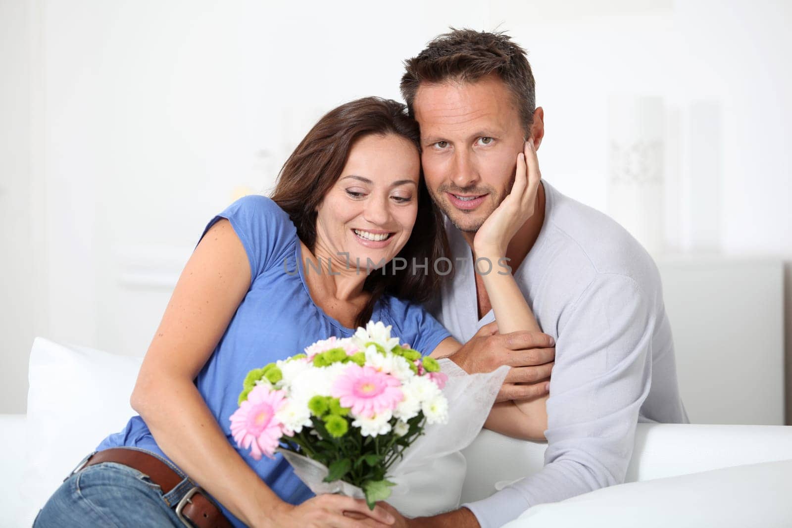 Happy in loved couple on valentine's day