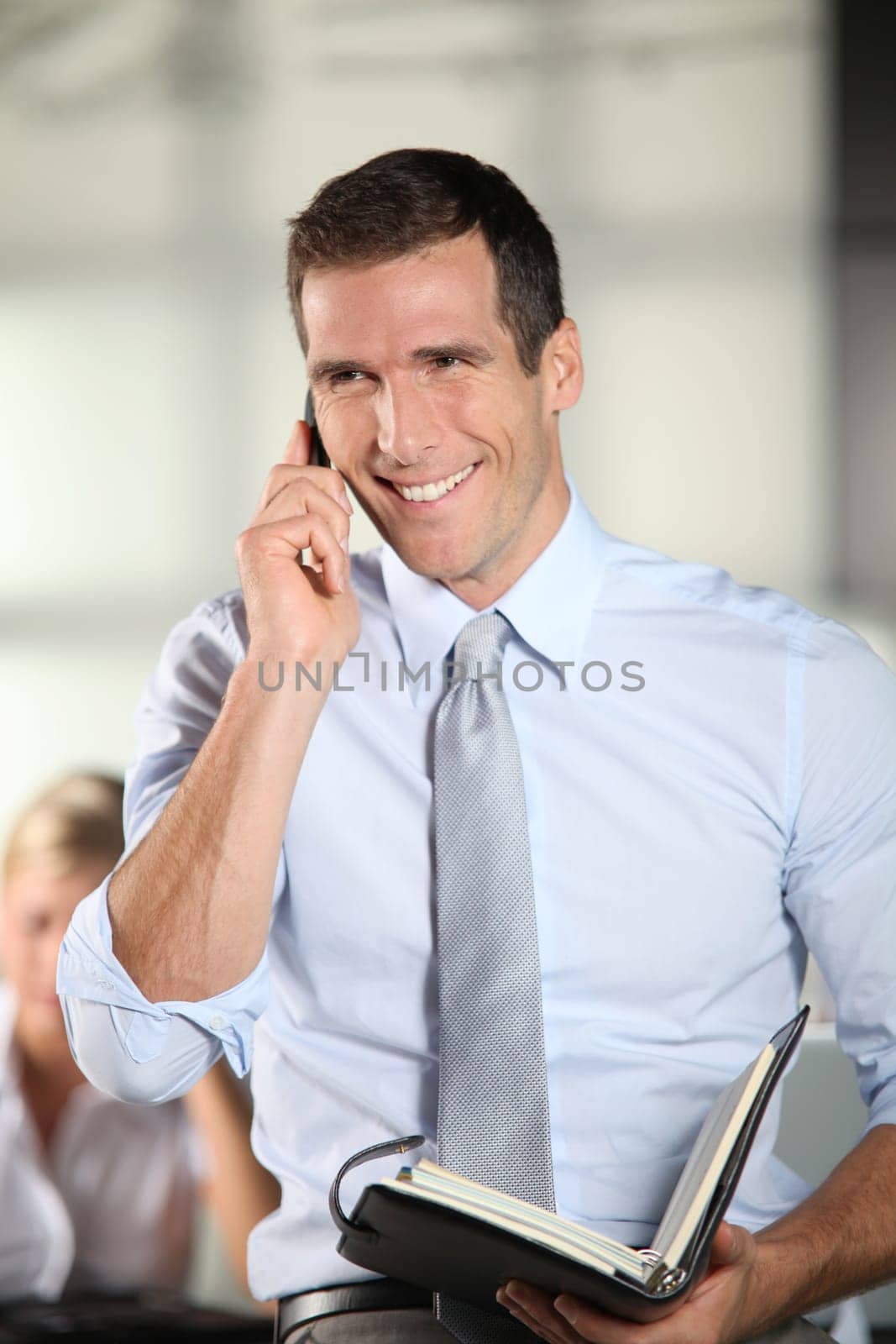 Businessman talking on the phone