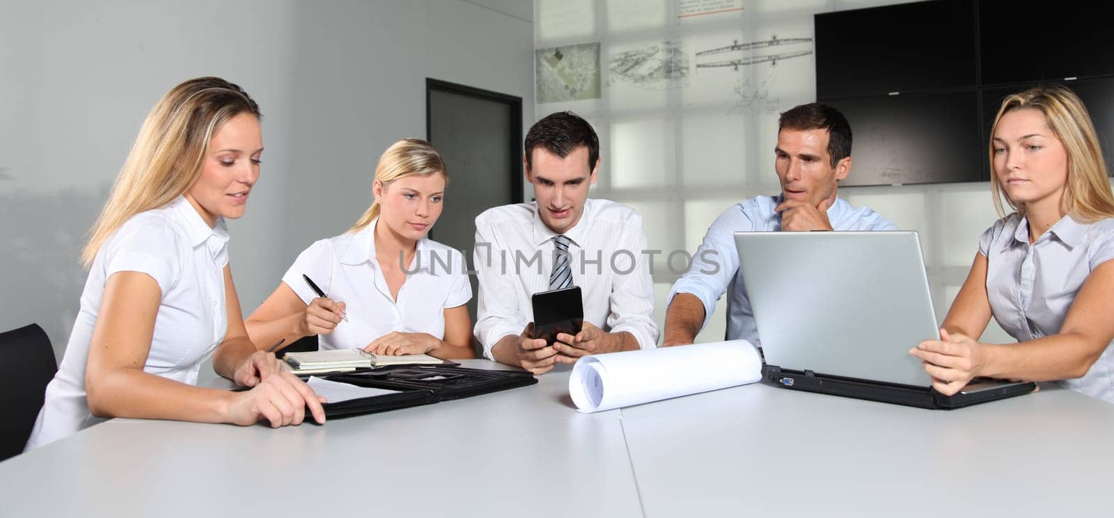 Group of business people meeting in the office