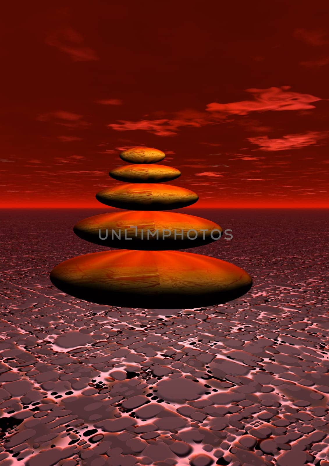 Red stones