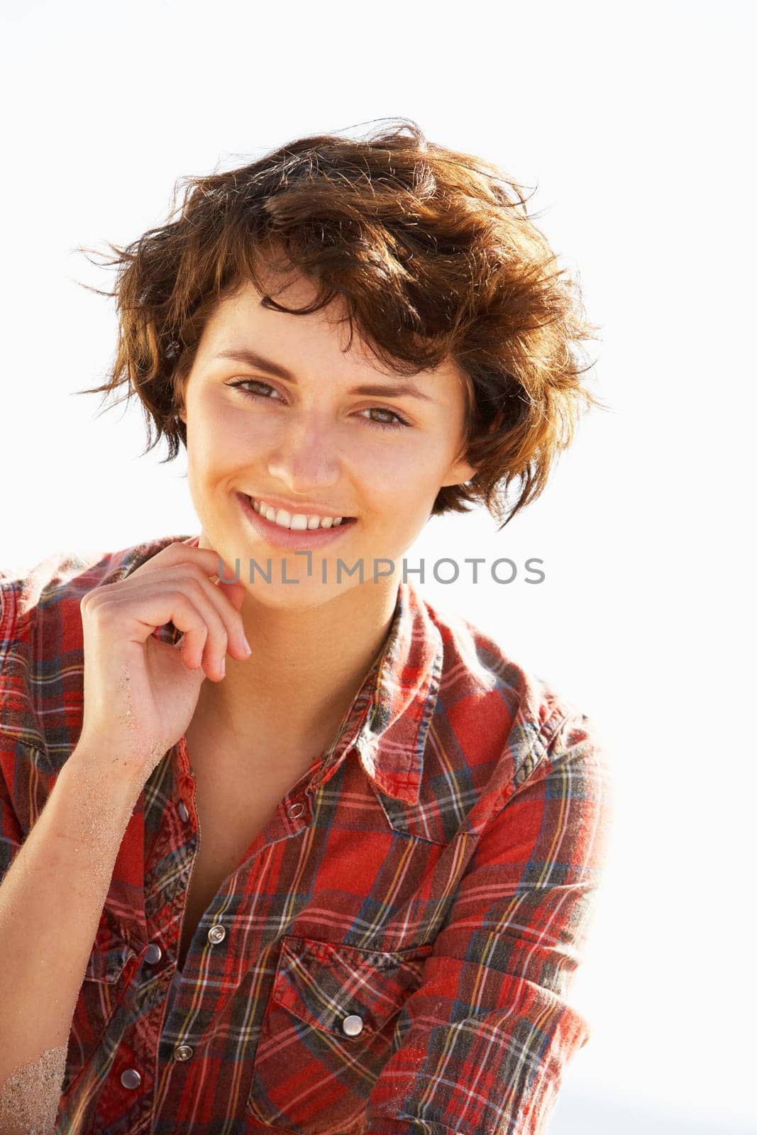 Young Woman Relaxing On Beach