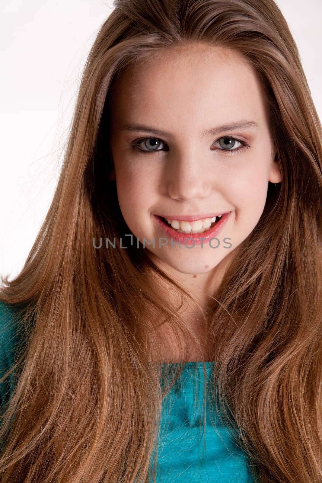 Young teen with long hair and great look