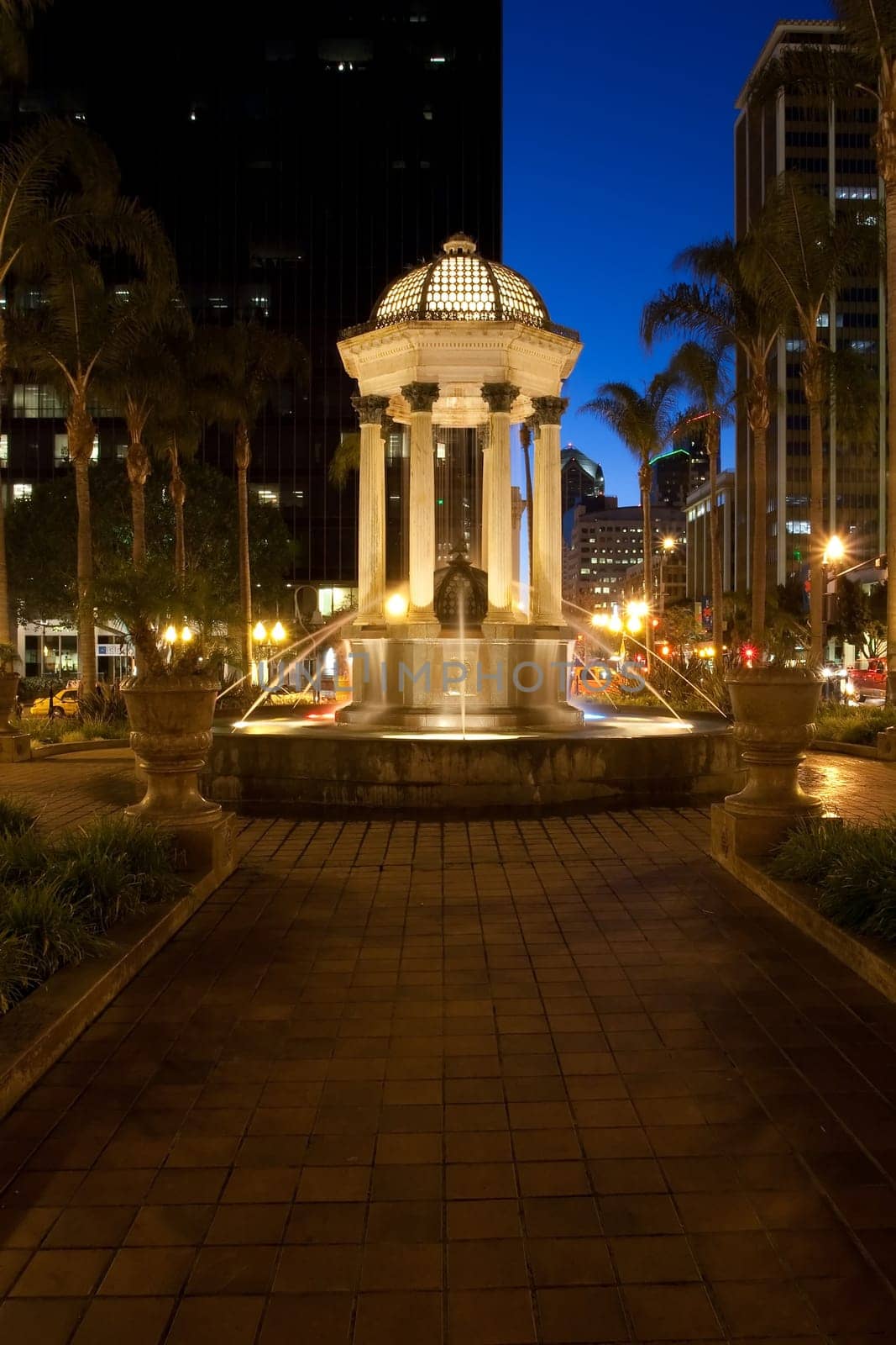The Gaslamp Quarter is a 16 1/2 block historical neighborhood in downtown San Diego, California. Its main period of development began in 1867, when Alonzo Horton bought the land in hopes of creating a new city center closer to the bay, and chose 5th Avenu
