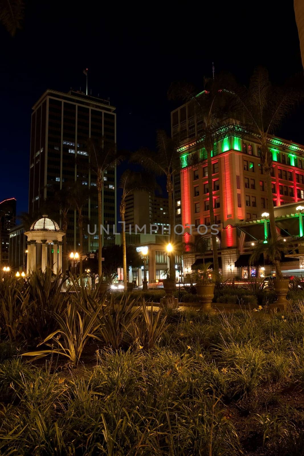The Gaslamp Quarter is a 16 1/2 block historical neighborhood in downtown San Diego, California. Its main period of development began in 1867, when Alonzo Horton bought the land in hopes of creating a new city center closer to the bay, and chose 5th Avenu