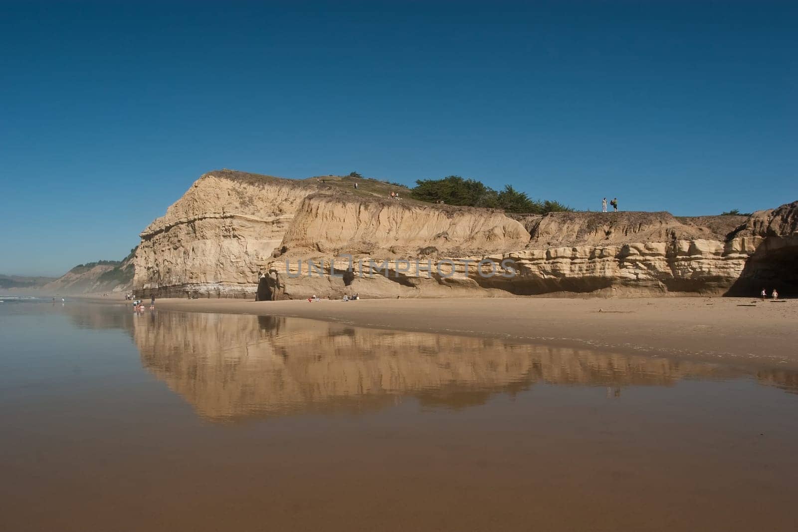 San Gregorio State Beach is a beach near San Gregorio, California, USA, south of Half Moon Bay. Part of the California State Park System, the beach lies just west of the intersection of State Route 1 and State Route 84. San Gregorio Creek widens to form a