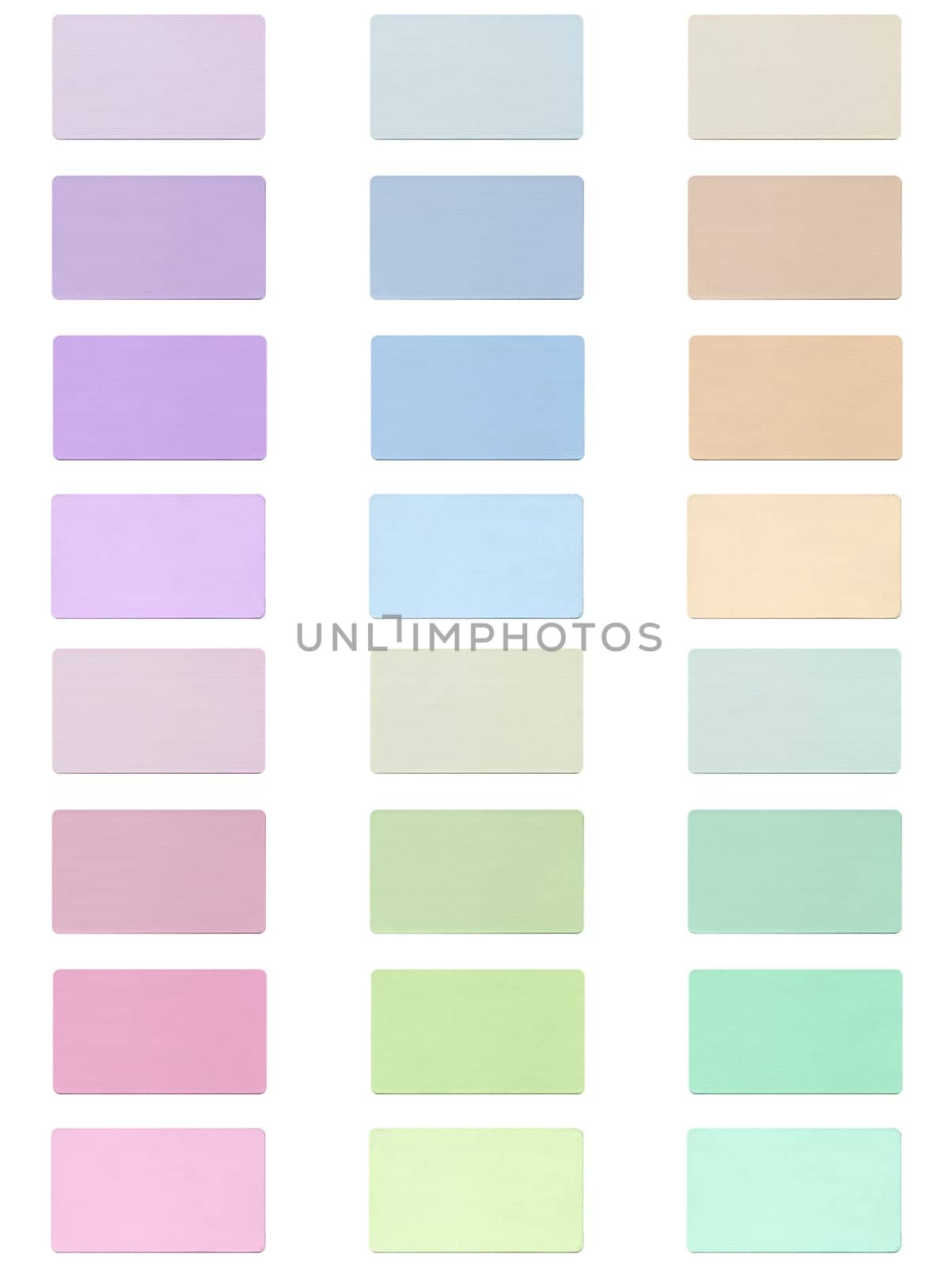 Colour fabric paint samples isolated over white