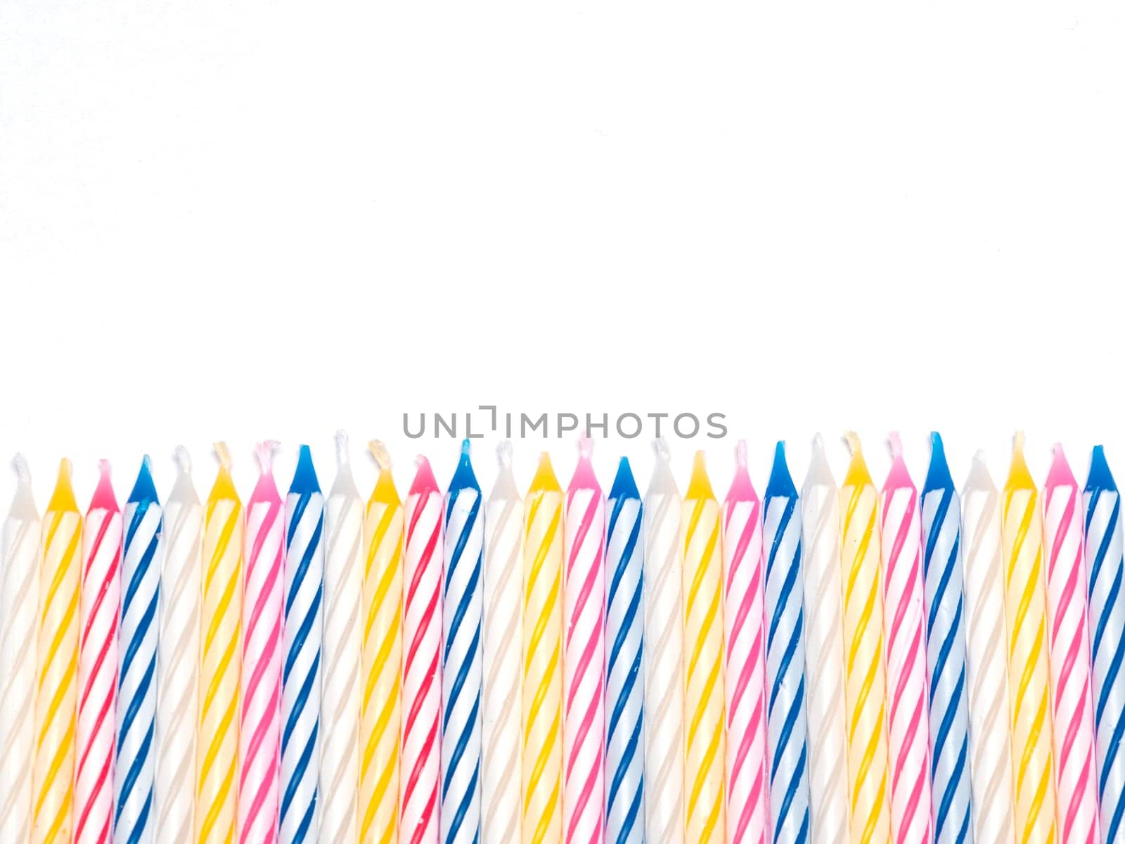 striped colourful candles