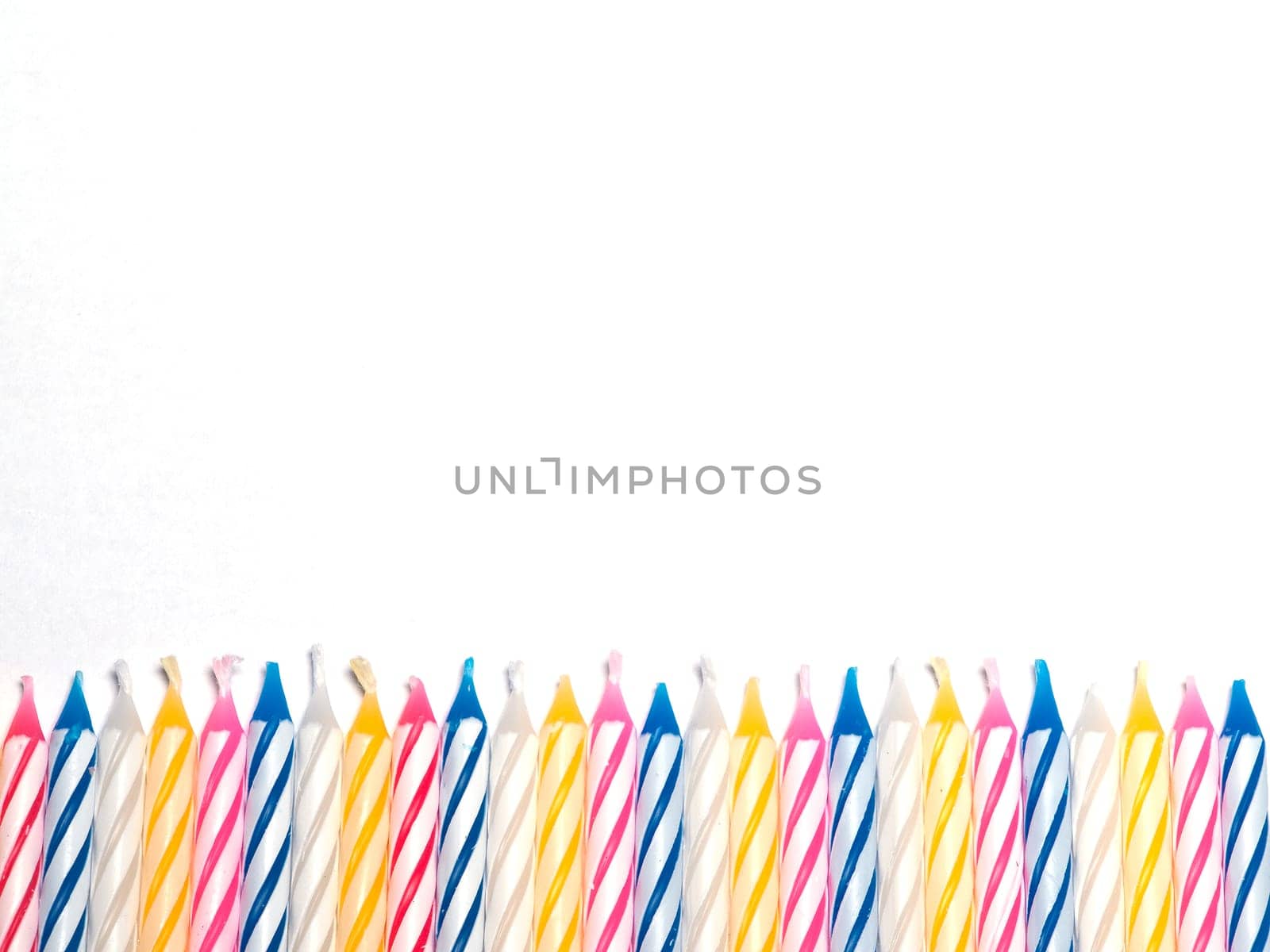 striped colourful candles