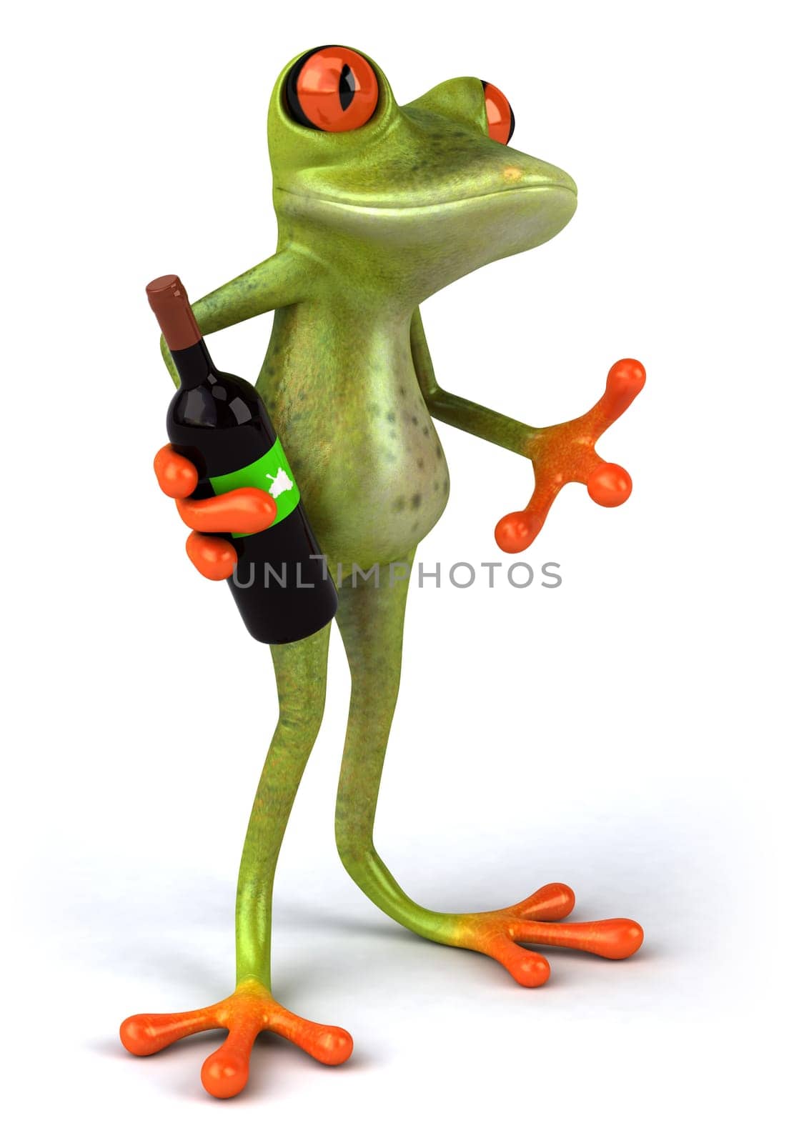Frog and wine