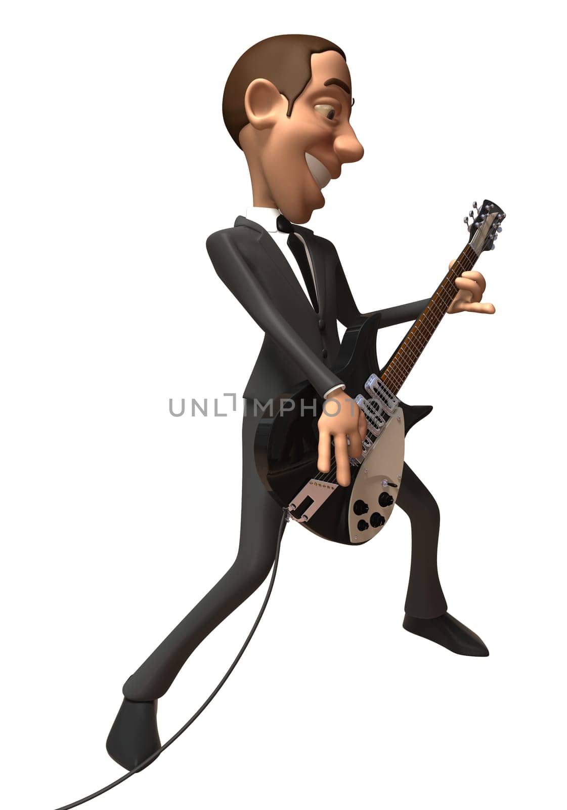 Businessman and guitar